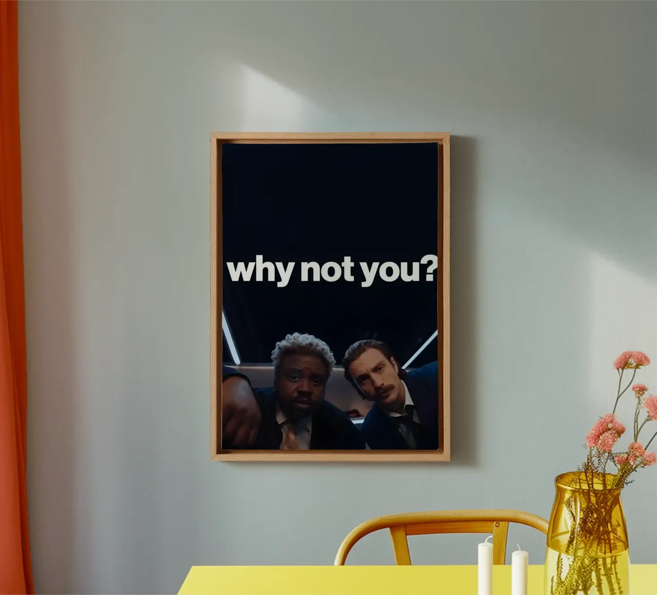 'why not you?" tela con Cornice a cassetta da Type & Tape