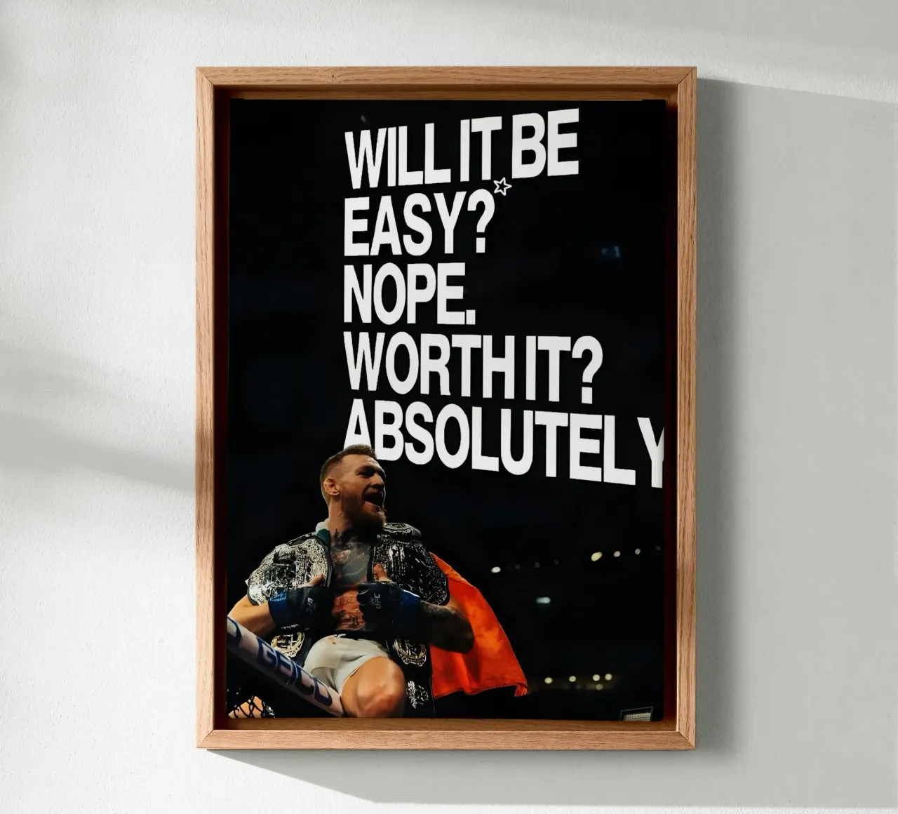 'WILL BE EASY? NOPE. WORTH T? ABSOLUTELY tela con Cornice a cassetta da Type & Tape