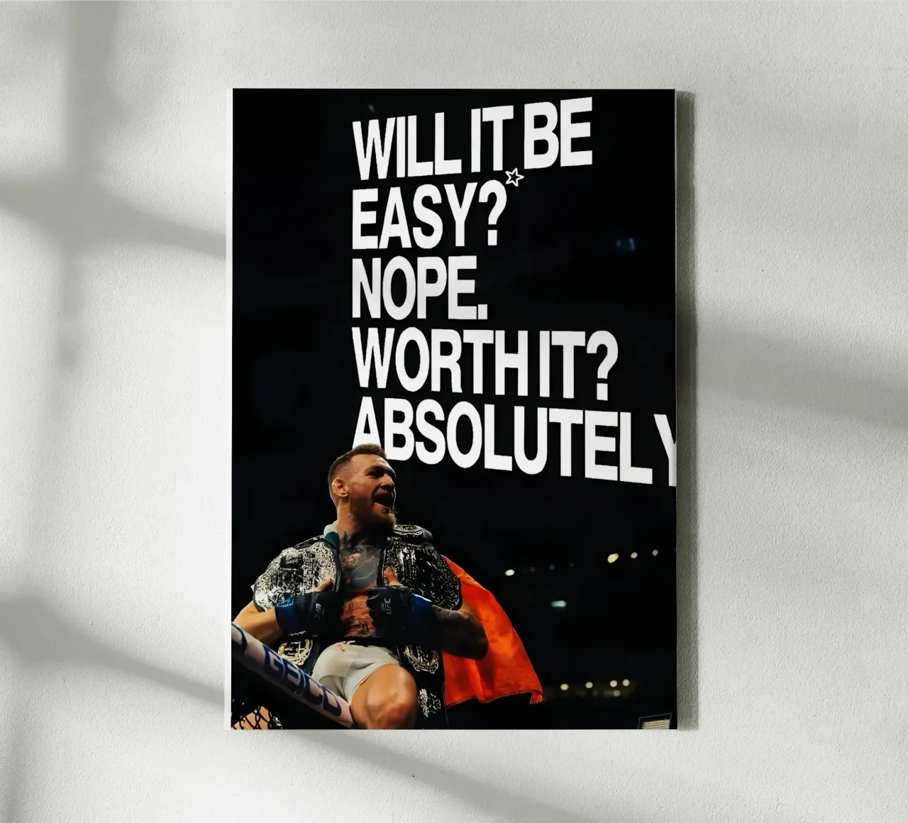 'WILL BE EASY? NOPE. WORTH T? ABSOLUTELY tela con Cornice a cassetta da Type & Tape