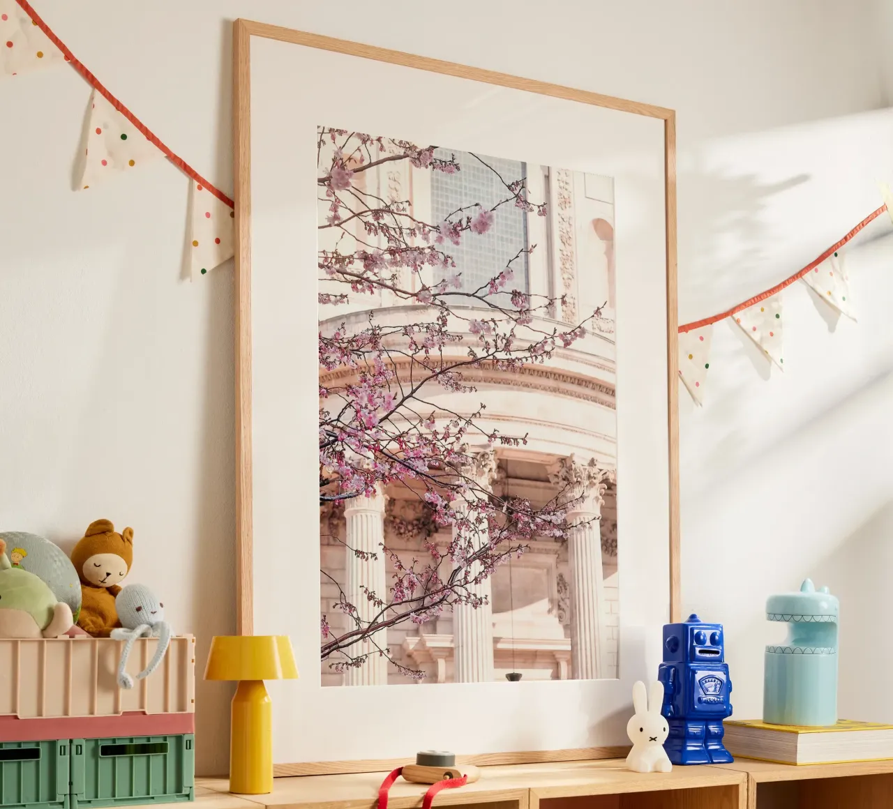 St Paul's London Blossom poster con telaio in legno da GraceDigitalArtCo