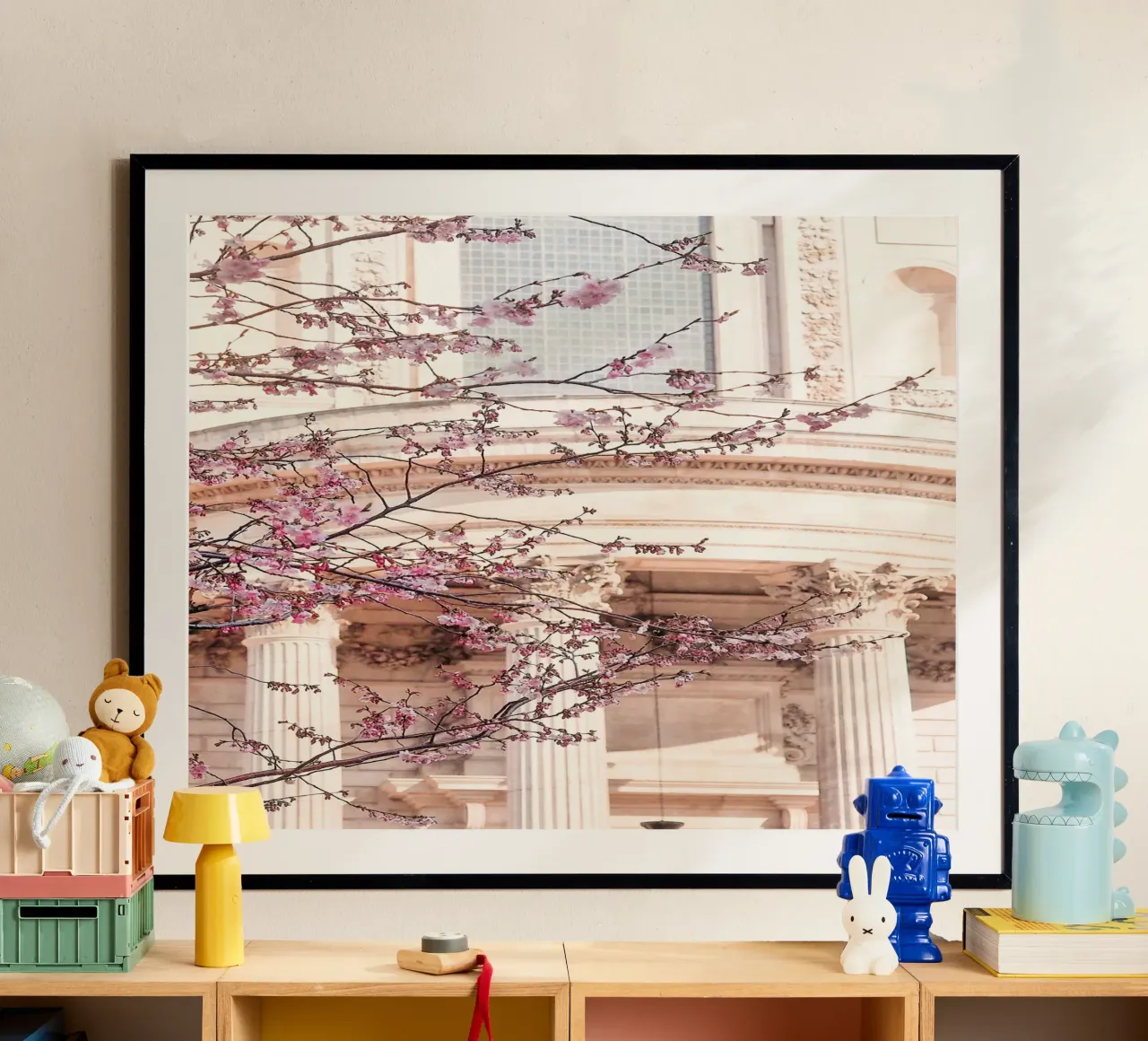 St Paul's London Blossom poster con telaio in legno da GraceDigitalArtCo