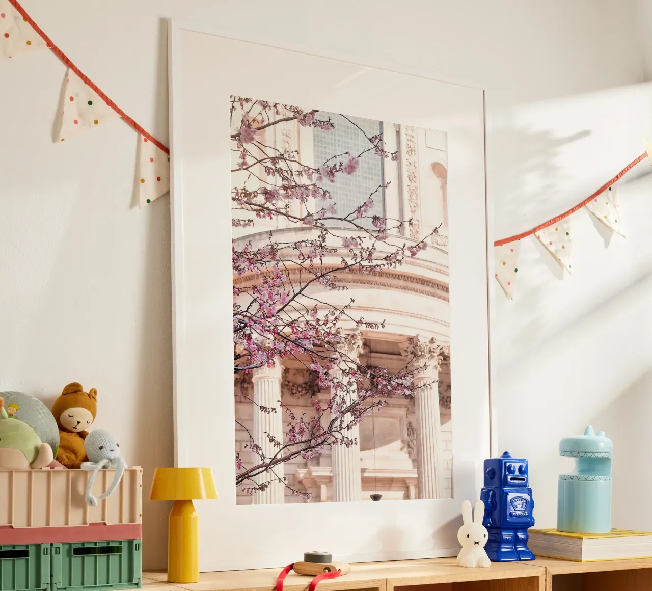 St Paul's London Blossom poster con telaio in legno da GraceDigitalArtCo