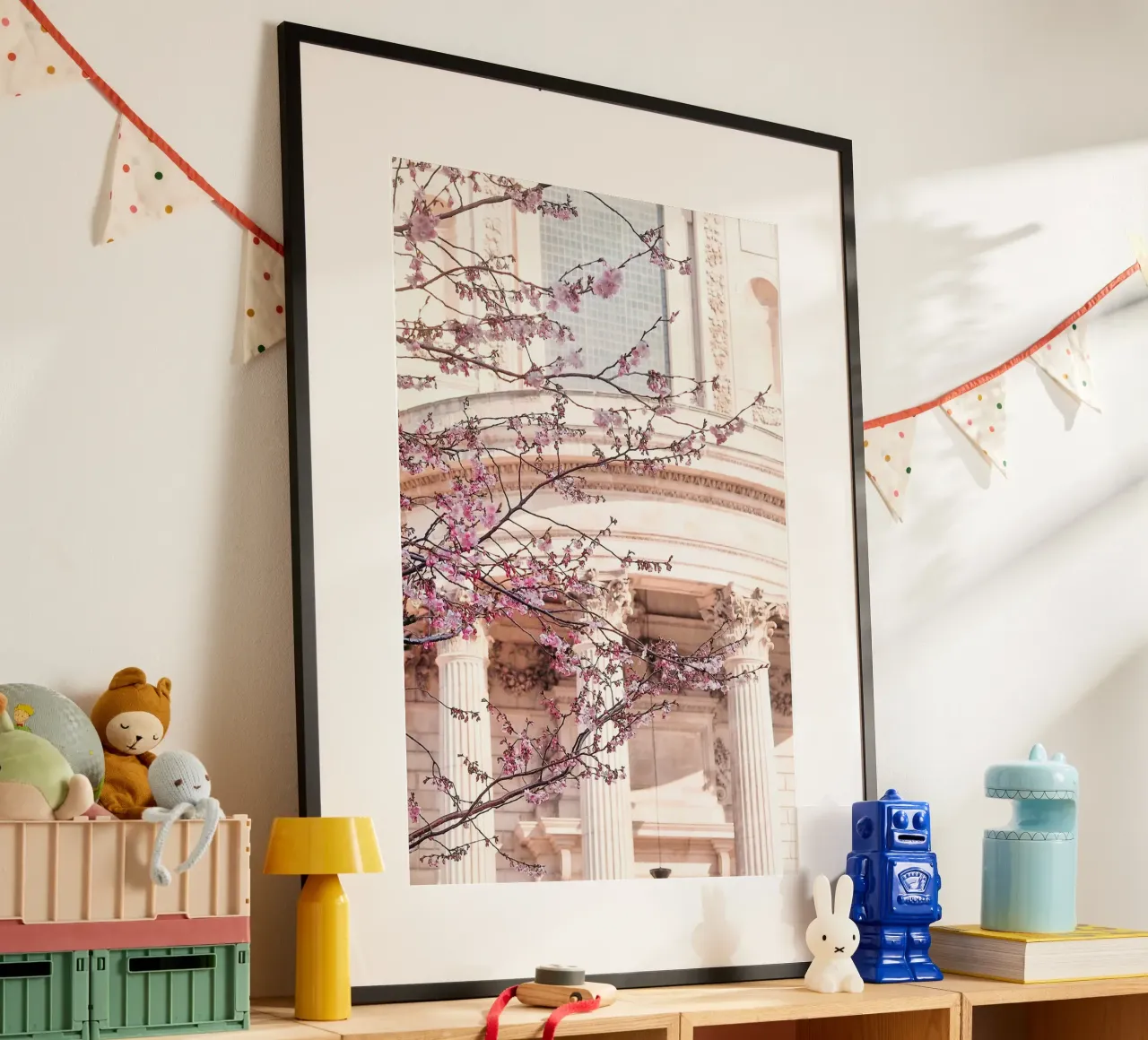 St Paul's London Blossom poster con telaio in legno da GraceDigitalArtCo