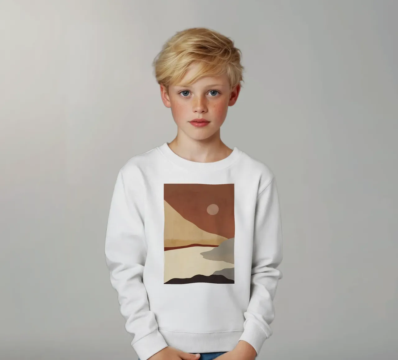 Paesaggio d'arte minimale 10 felpa bambino da ThingDesign