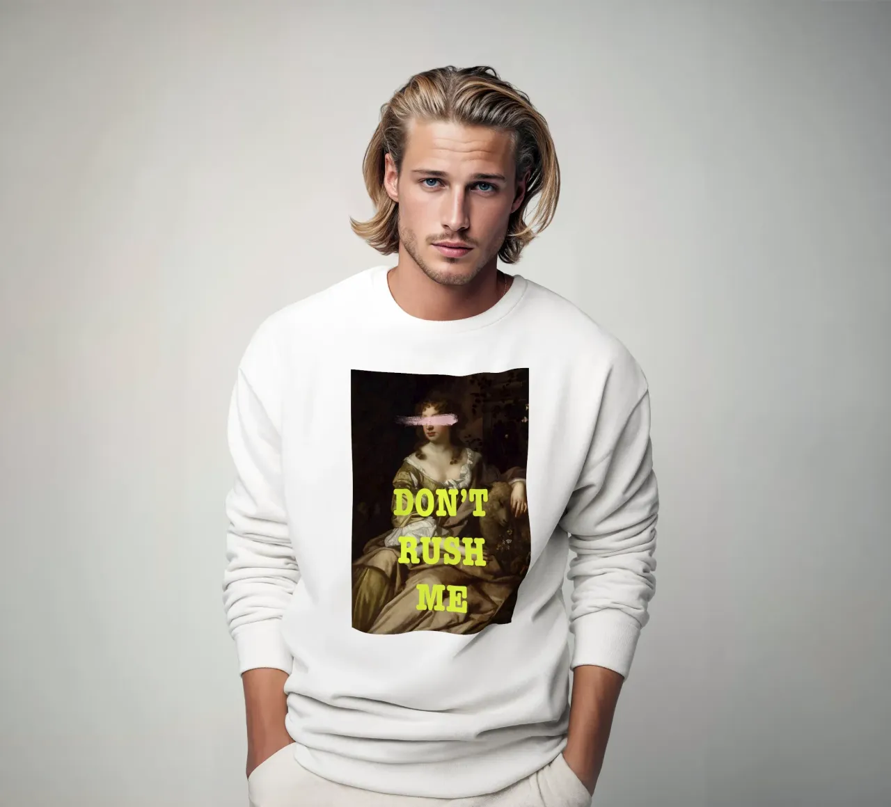 Yellow Don't Rush Me felpa da GraceDigitalArtCo