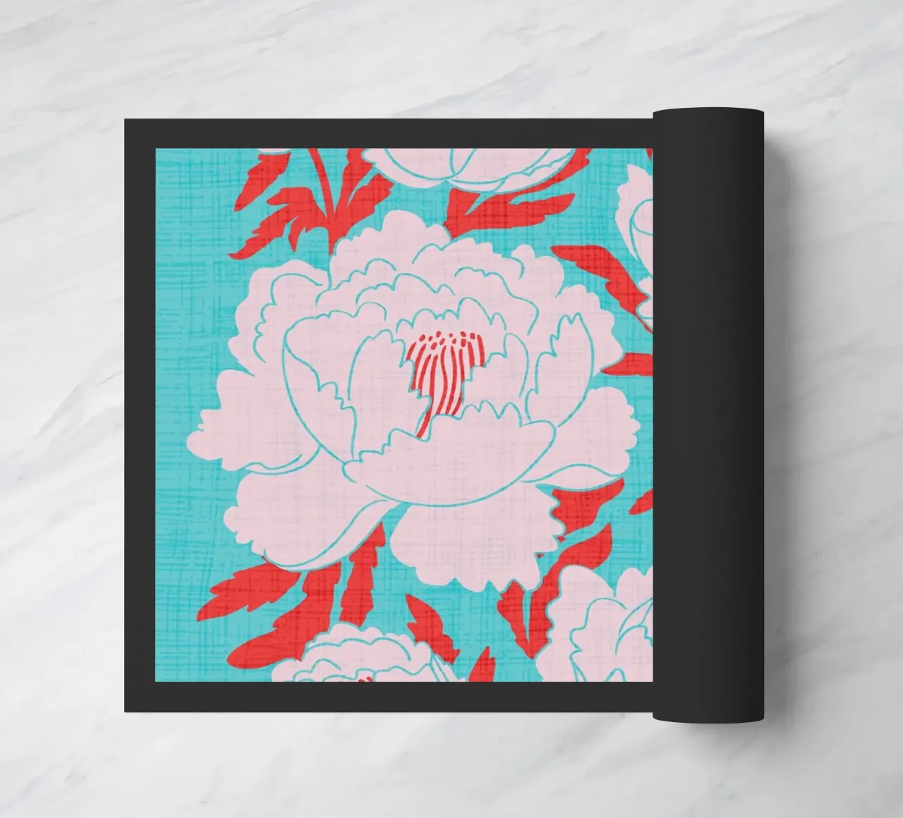 Peonies doormat by Dana Duricekova