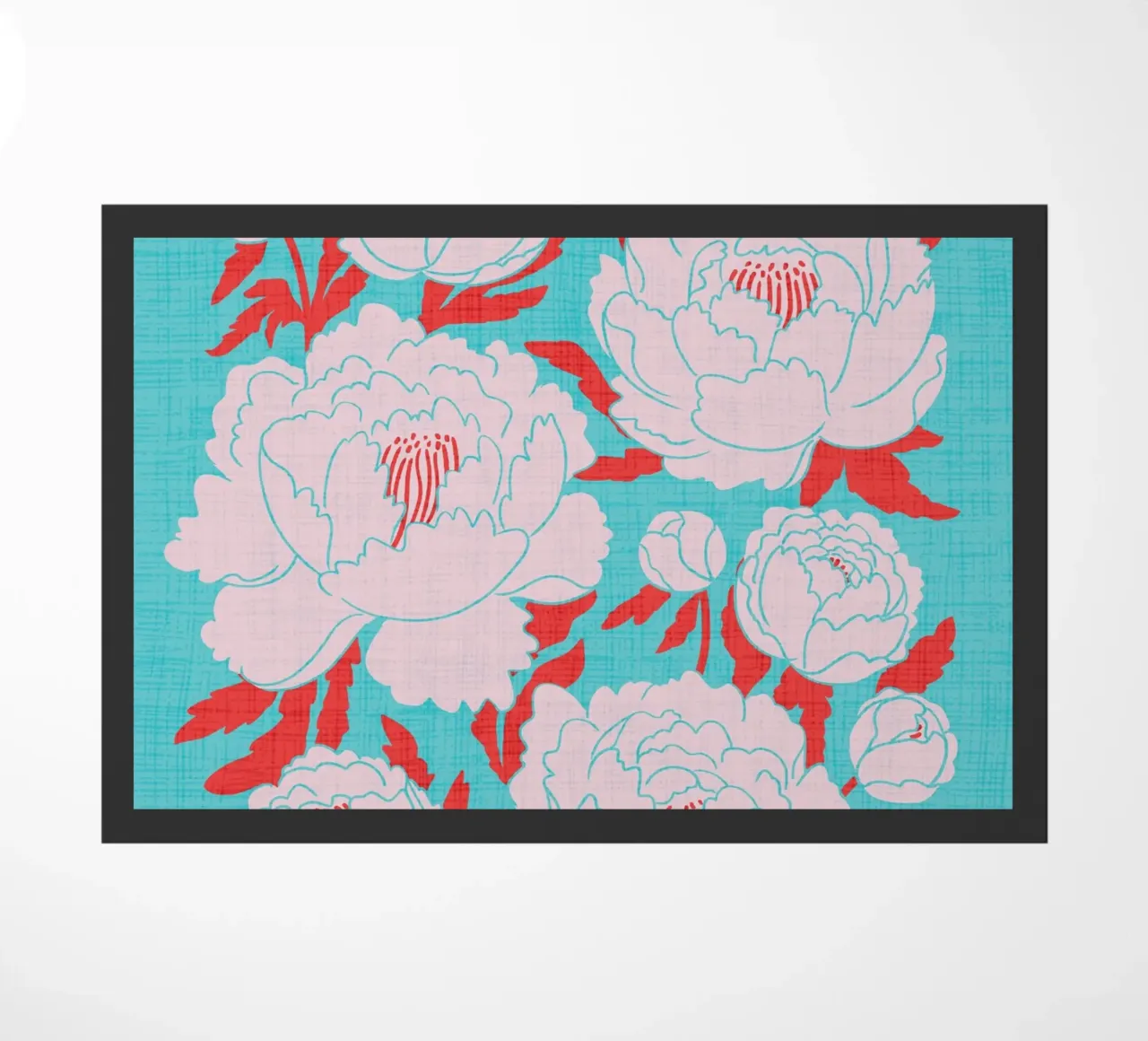 Peonies doormat by Dana Duricekova