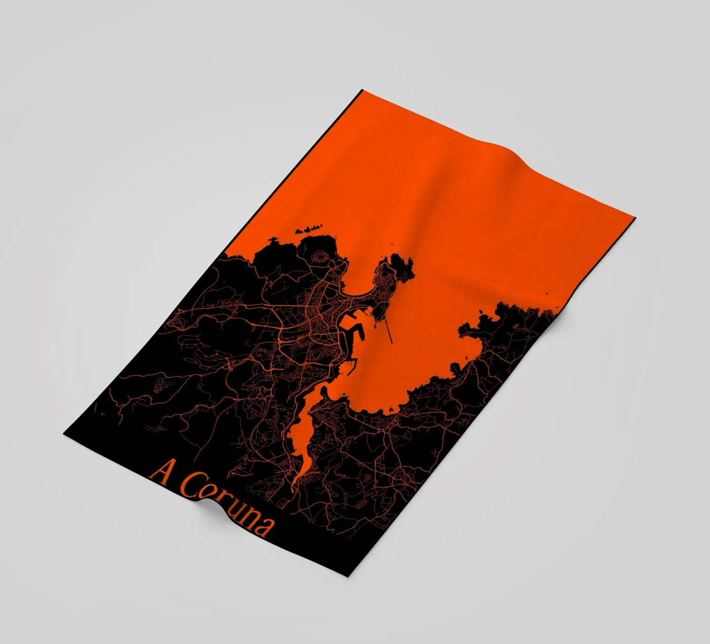 A Coruna beach towel by MiMap