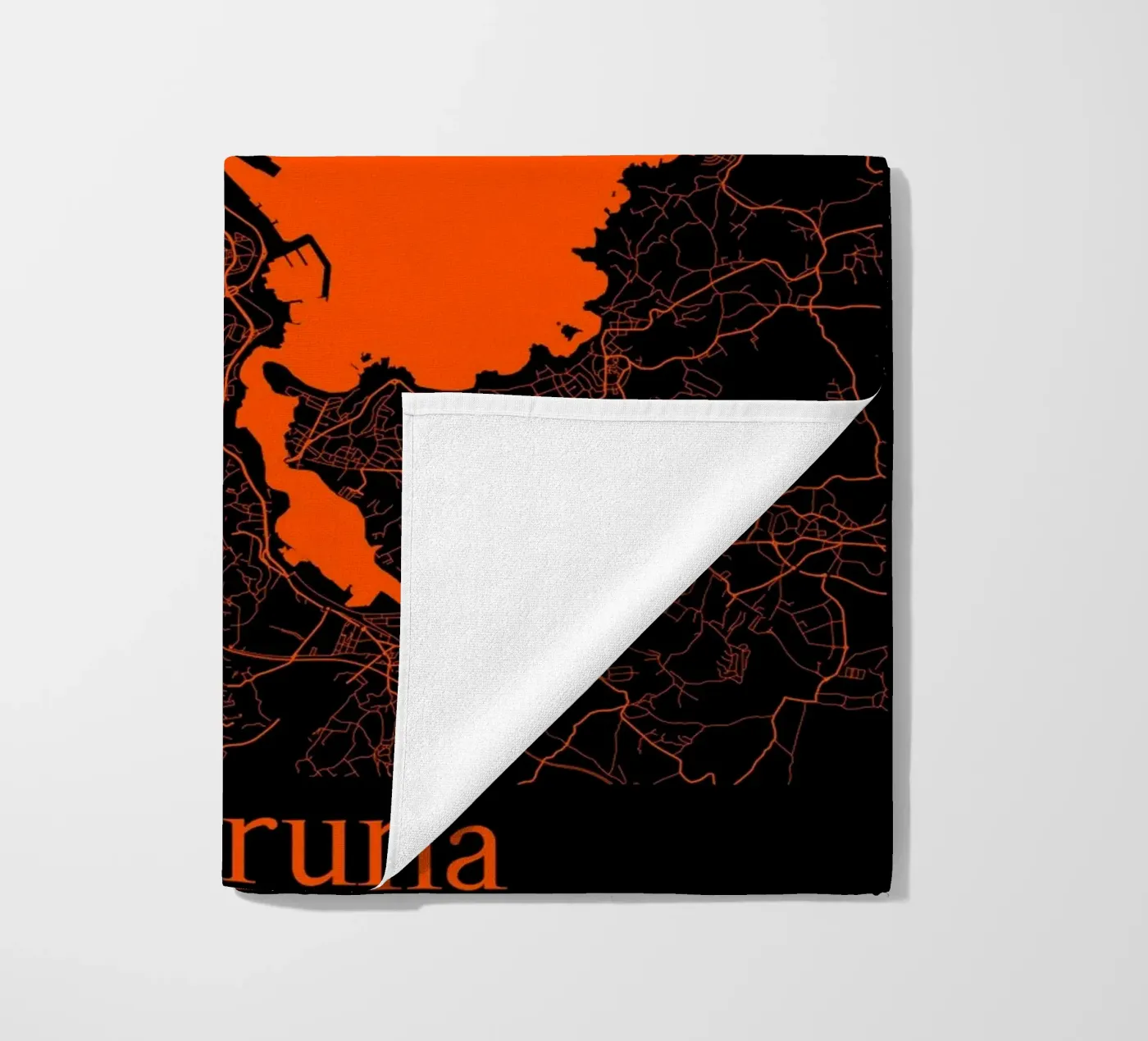 A Coruna beach towel by MiMap