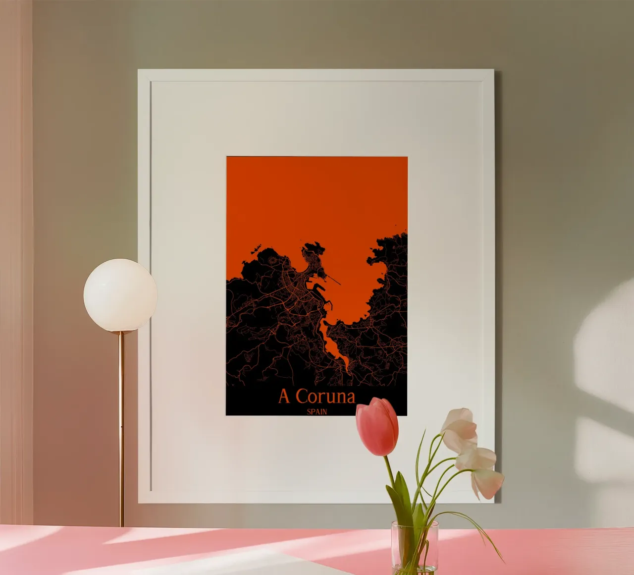 A Coruna poster con telaio in plastica da MiMap
