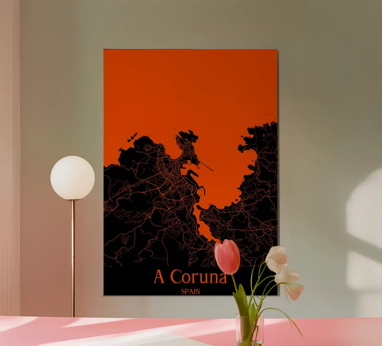 A Coruna poster con telaio in plastica da MiMap