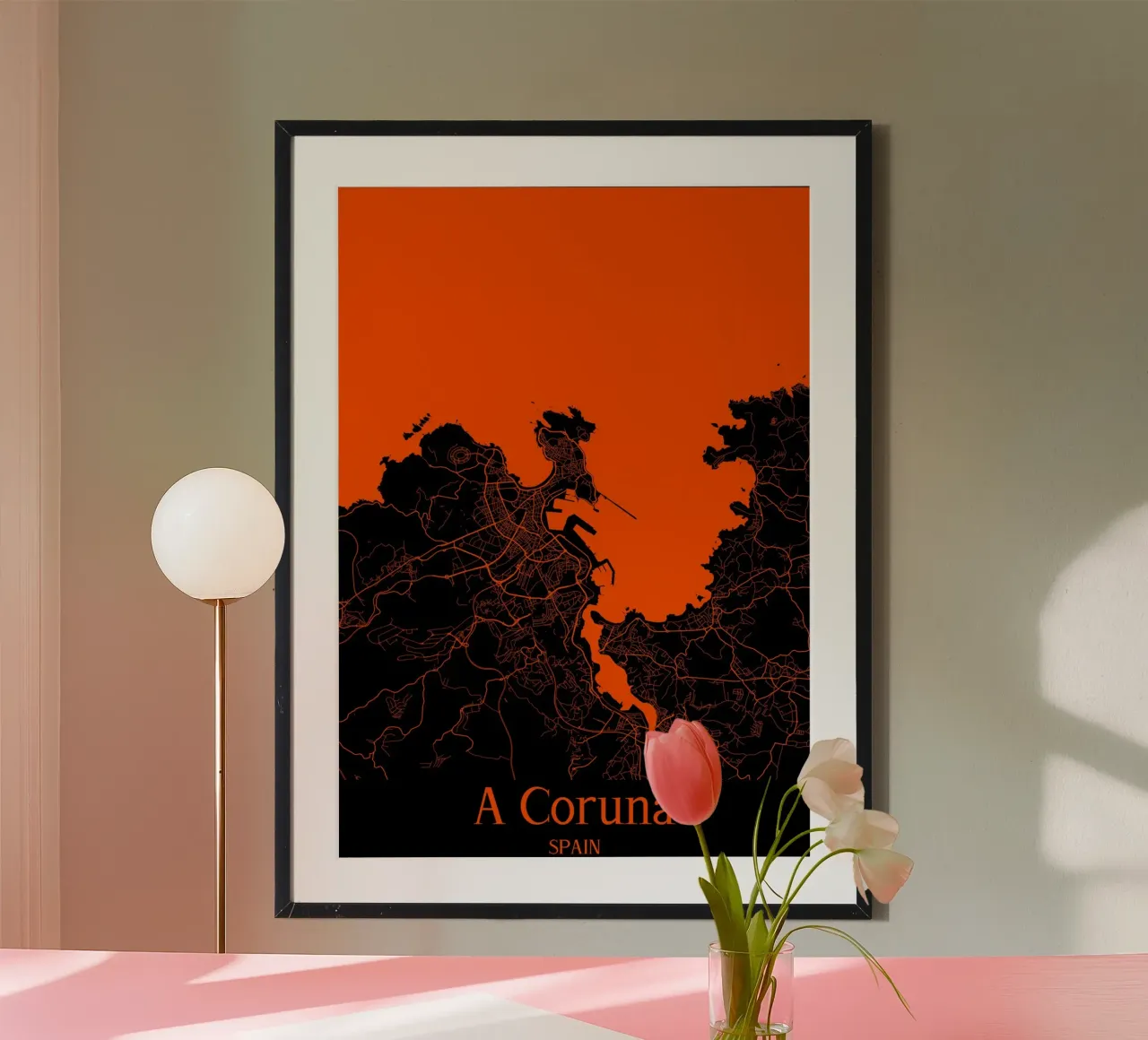 A Coruna poster con telaio in plastica da MiMap