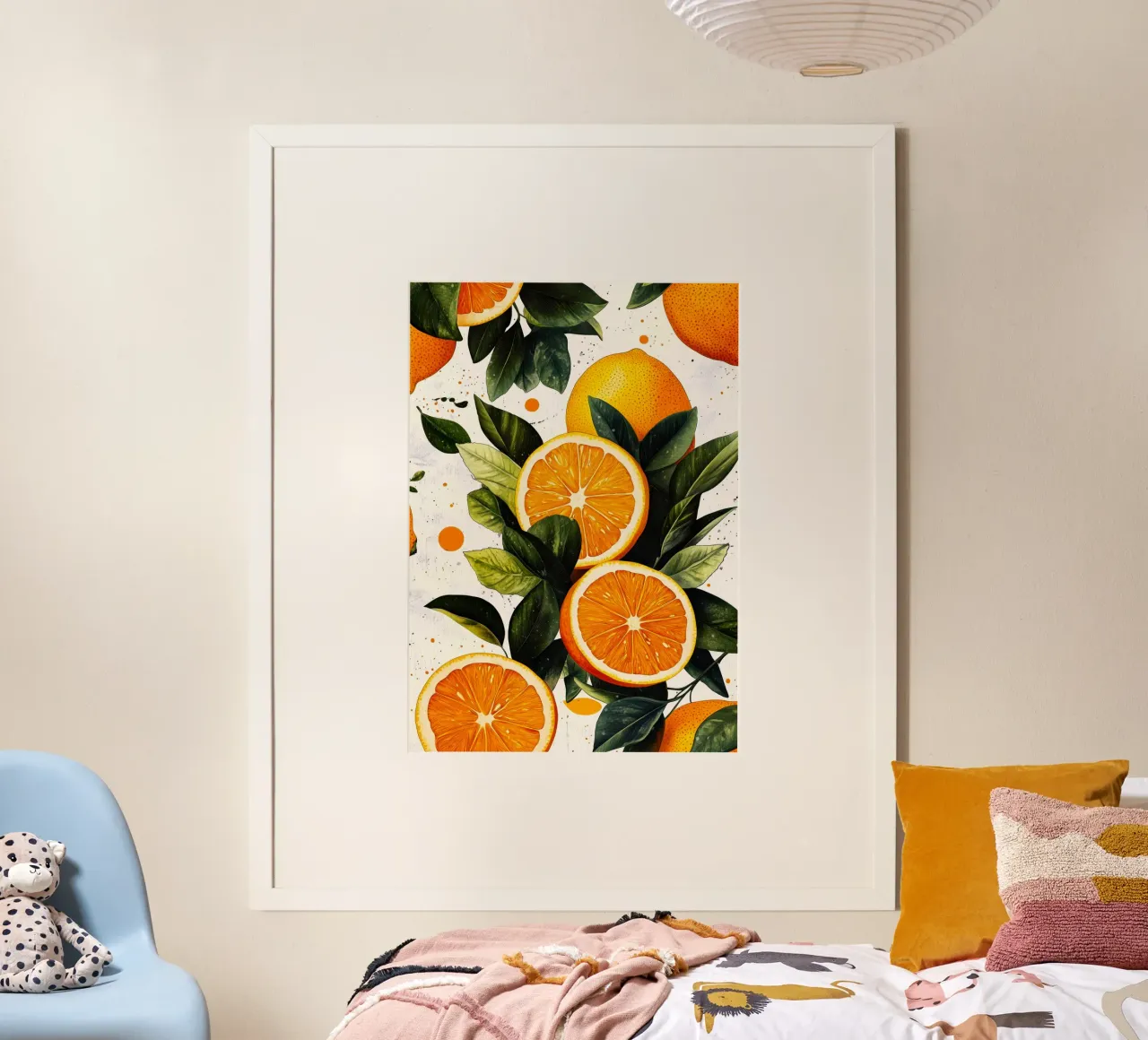 Frutti d'arancia poster con telaio in alluminio da Justyna Jaszke JBJart