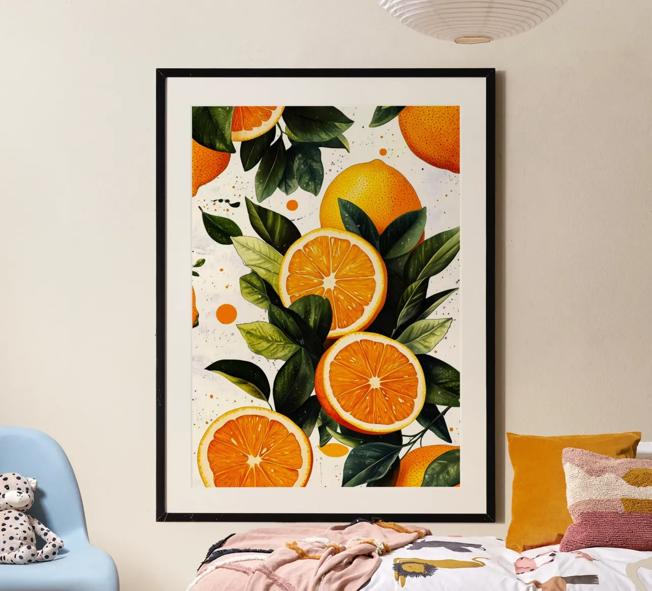 Frutti d'arancia poster con telaio in alluminio da Justyna Jaszke JBJart