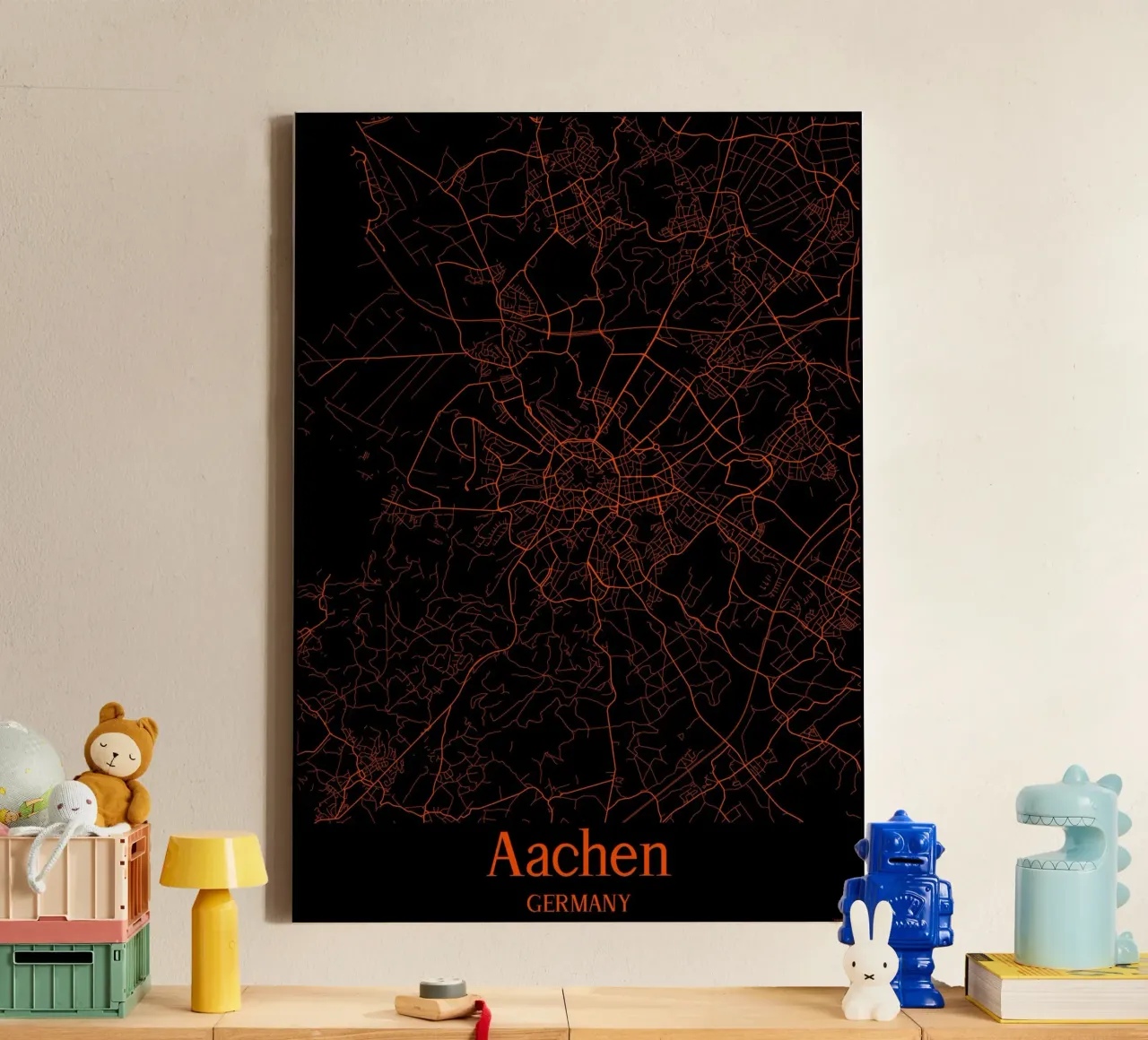 Aachen canvas met Baklijst van MiMap