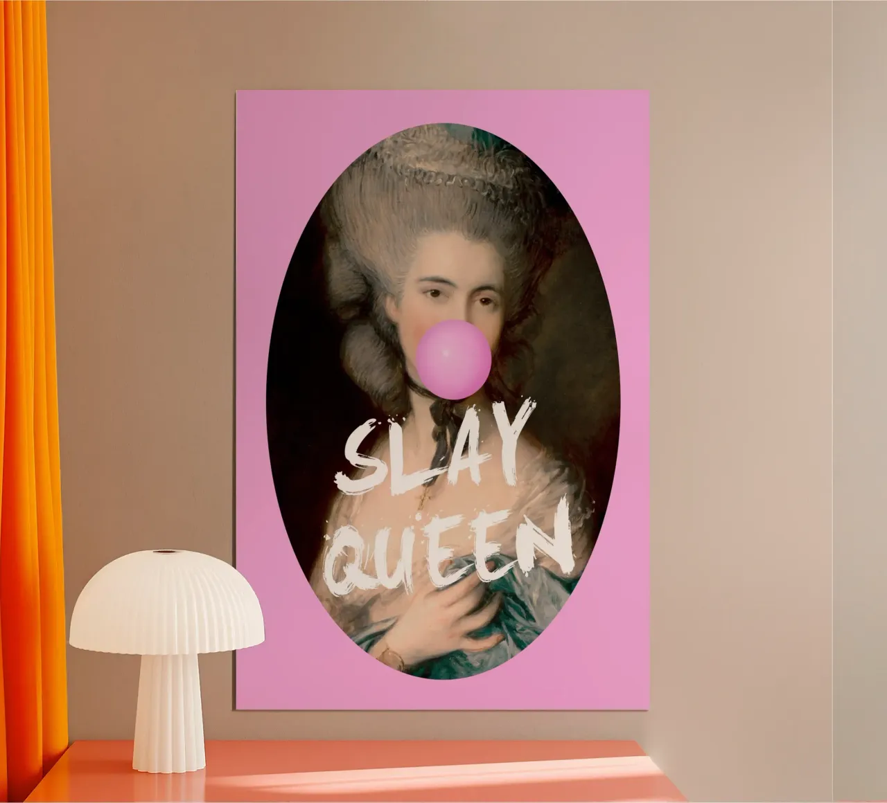 Slay Queen Pink Pop poster con telaio in plastica da GraceDigitalArtCo