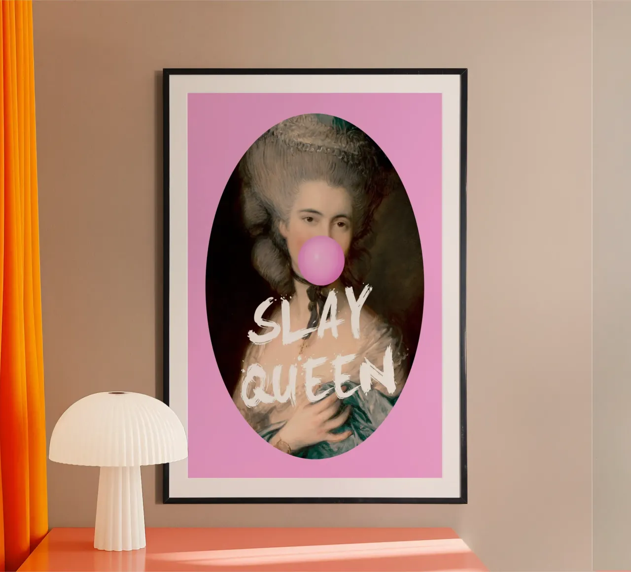 Slay Queen Pink Pop poster con telaio in plastica da GraceDigitalArtCo
