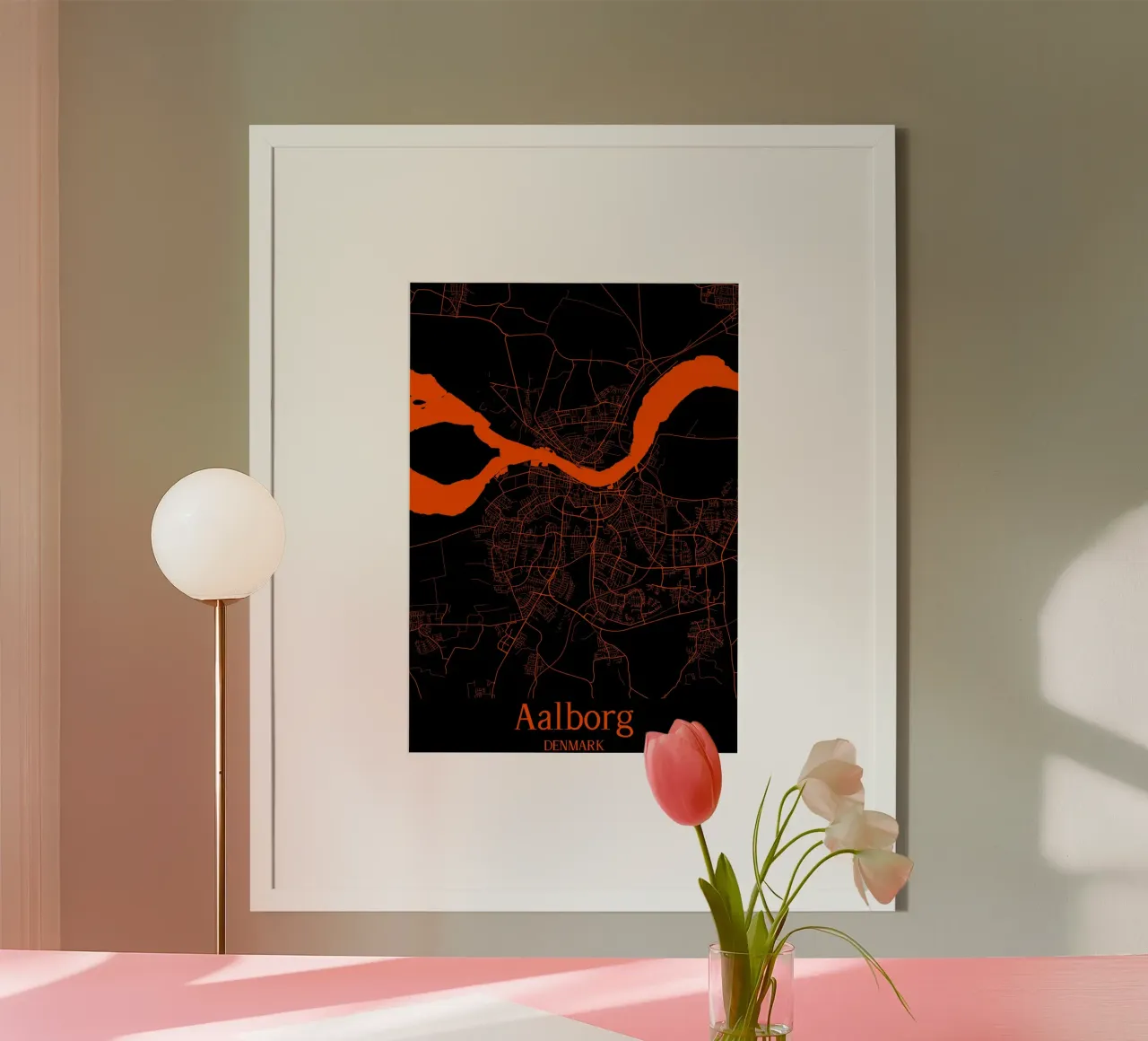 Aalborg poster con telaio in alluminio da MiMap