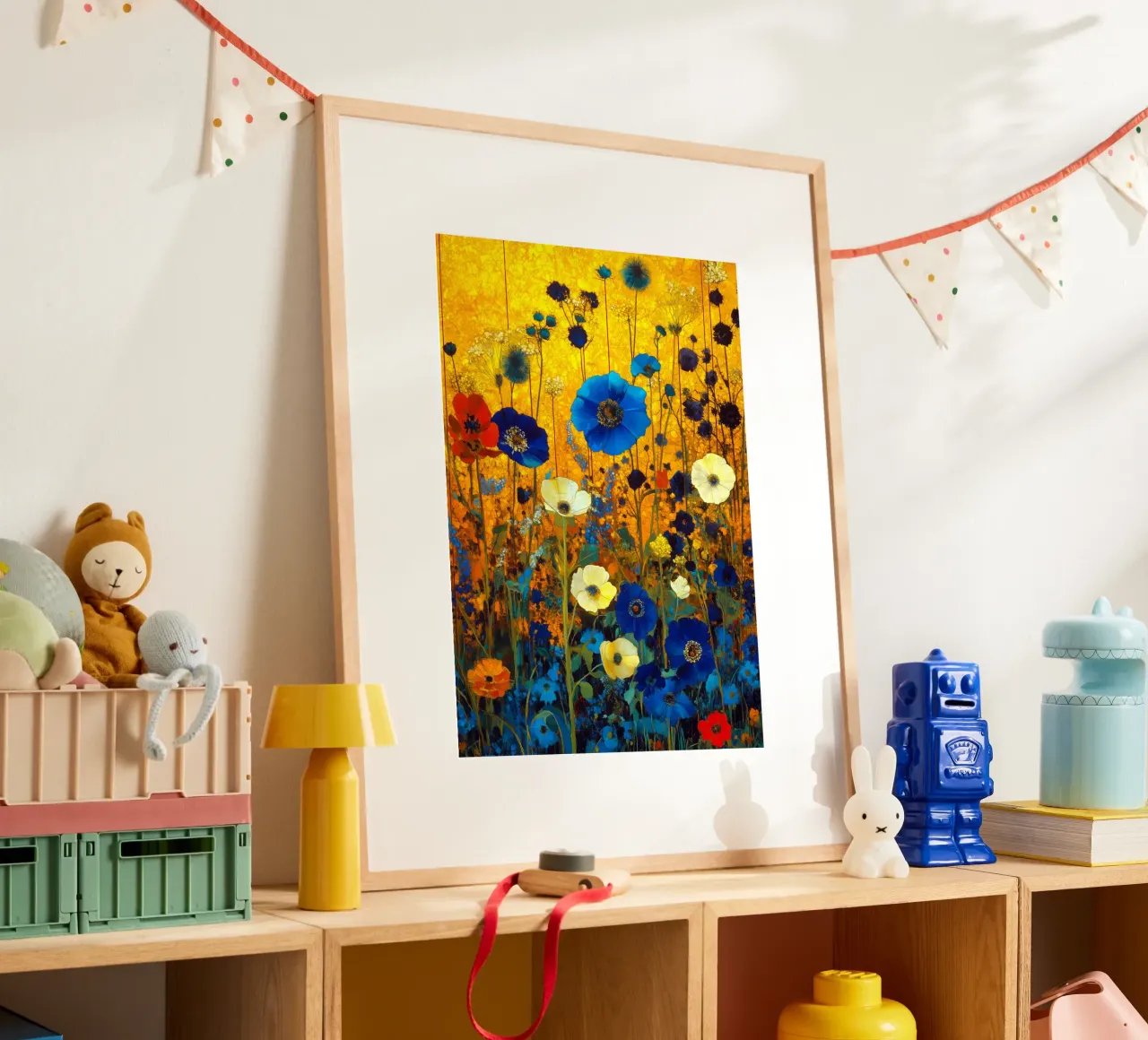 Fiori blu poster da Justyna Jaszke JBJart