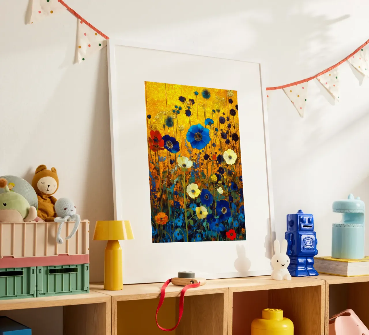 Fiori blu poster da Justyna Jaszke JBJart