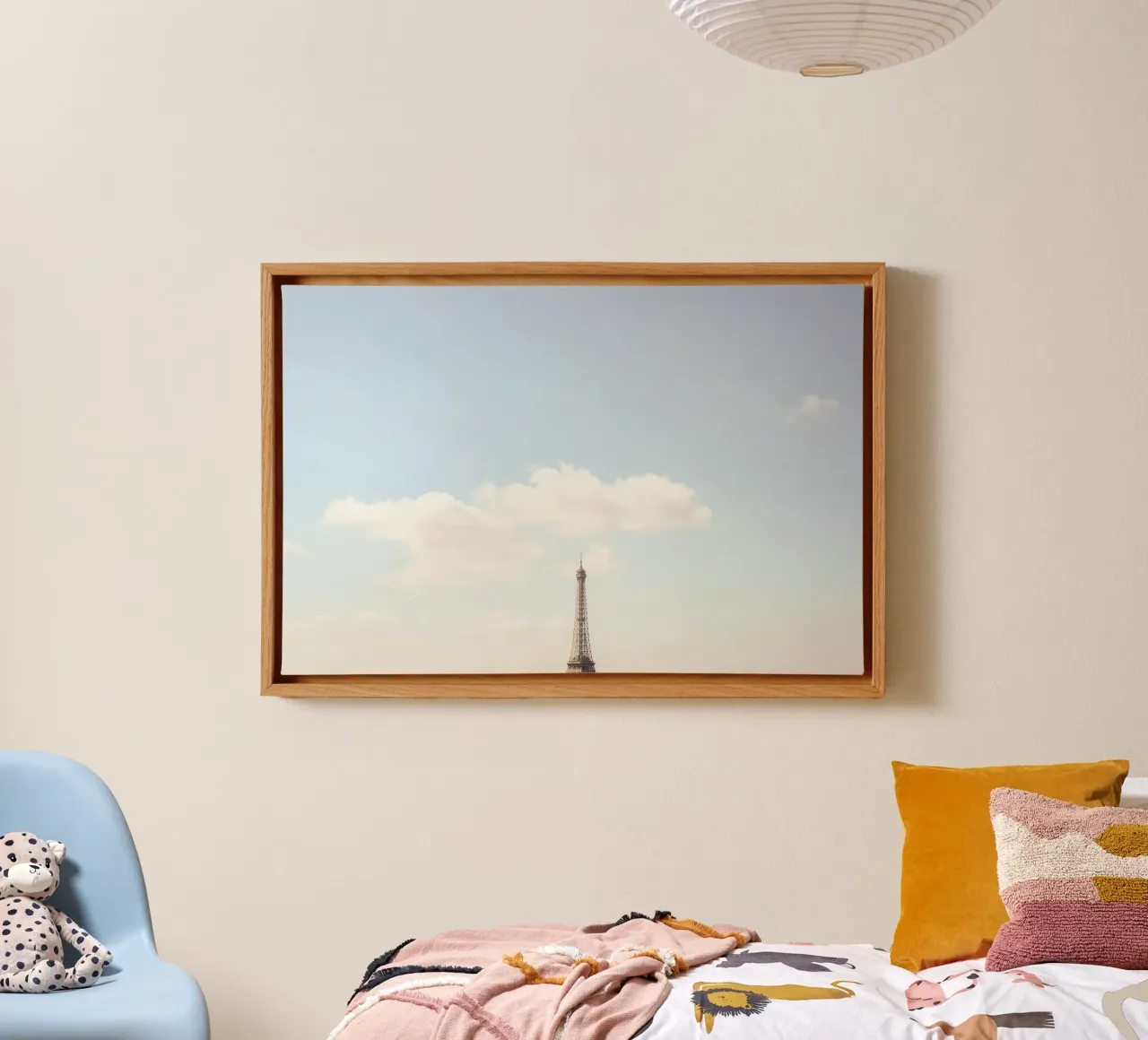 Paris Eiffel Tower Minimalist tela con Cornice a cassetta da GraceDigitalArtCo