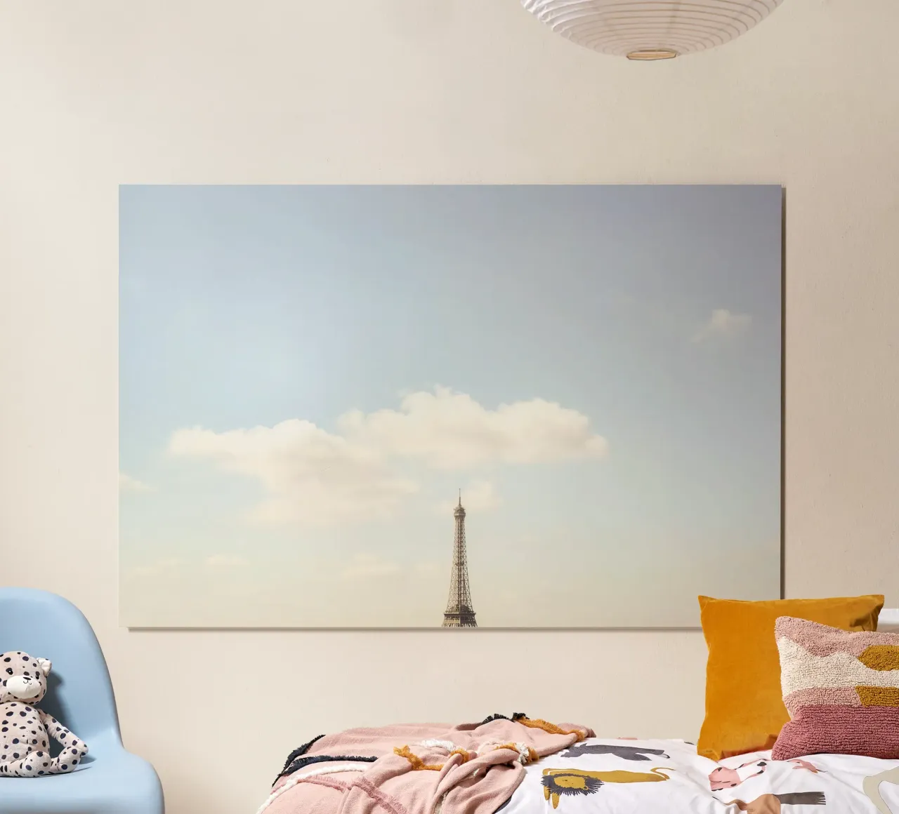 Paris Eiffel Tower Minimalist poster con telaio in legno da GraceDigitalArtCo
