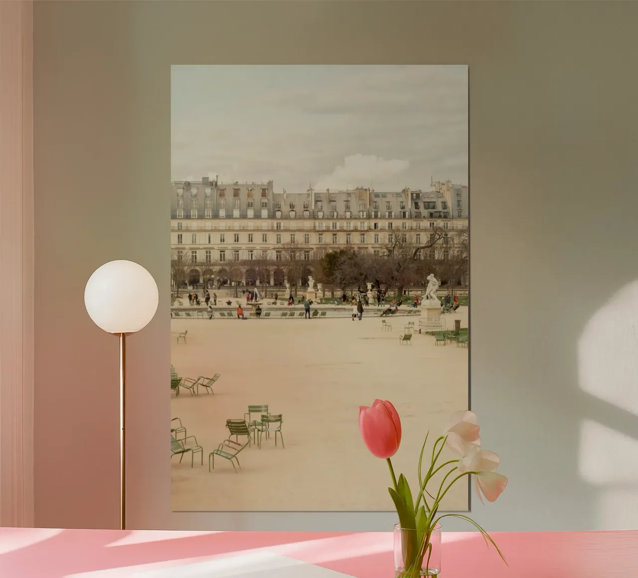 Paris Tuileries poster con telaio in legno da GraceDigitalArtCo