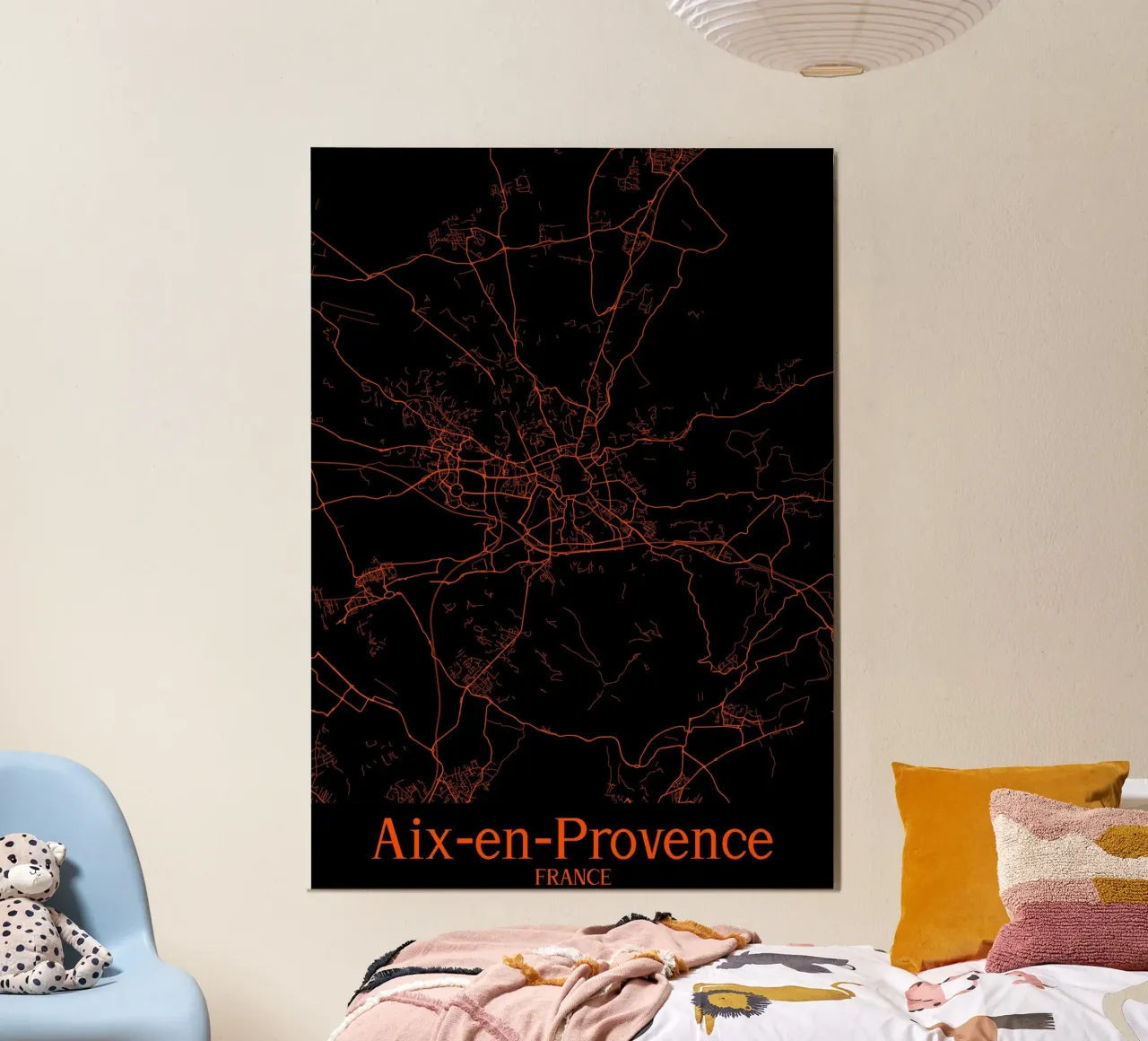 Aix-en-Provence poster con telaio in plastica da MiMap