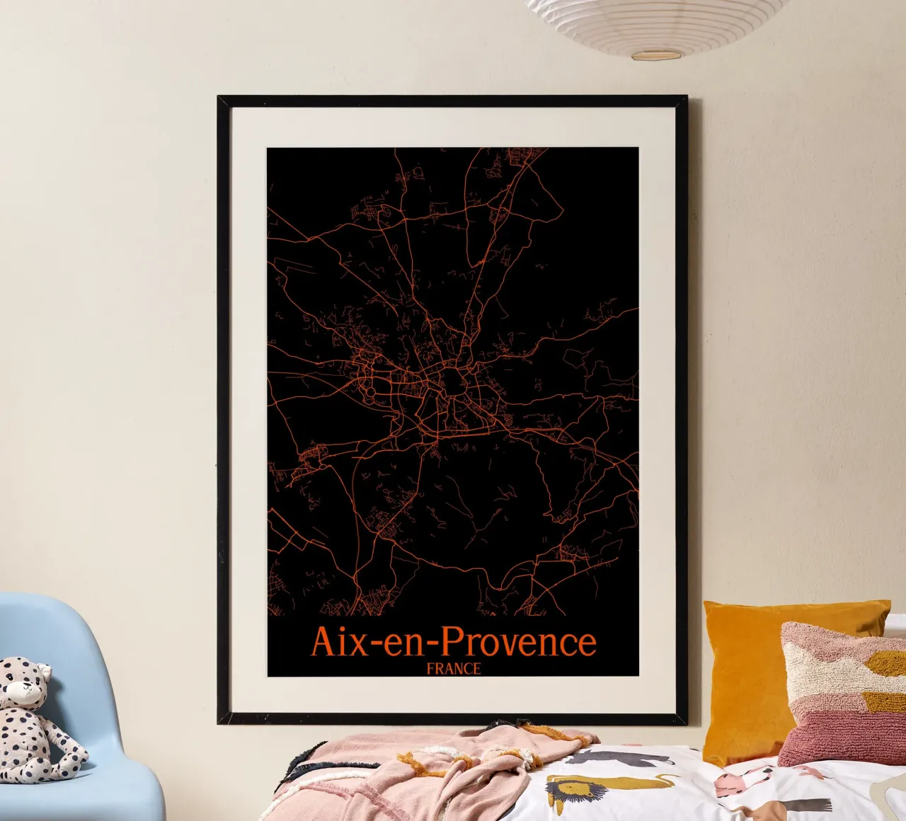 Aix-en-Provence poster con telaio in plastica da MiMap