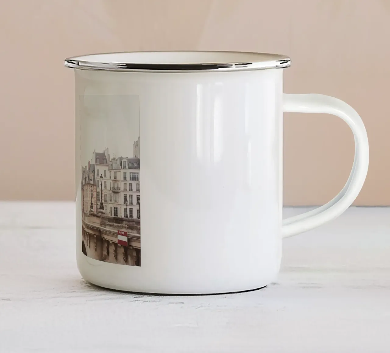 Paris Bridge tazza in smalto da GraceDigitalArtCo