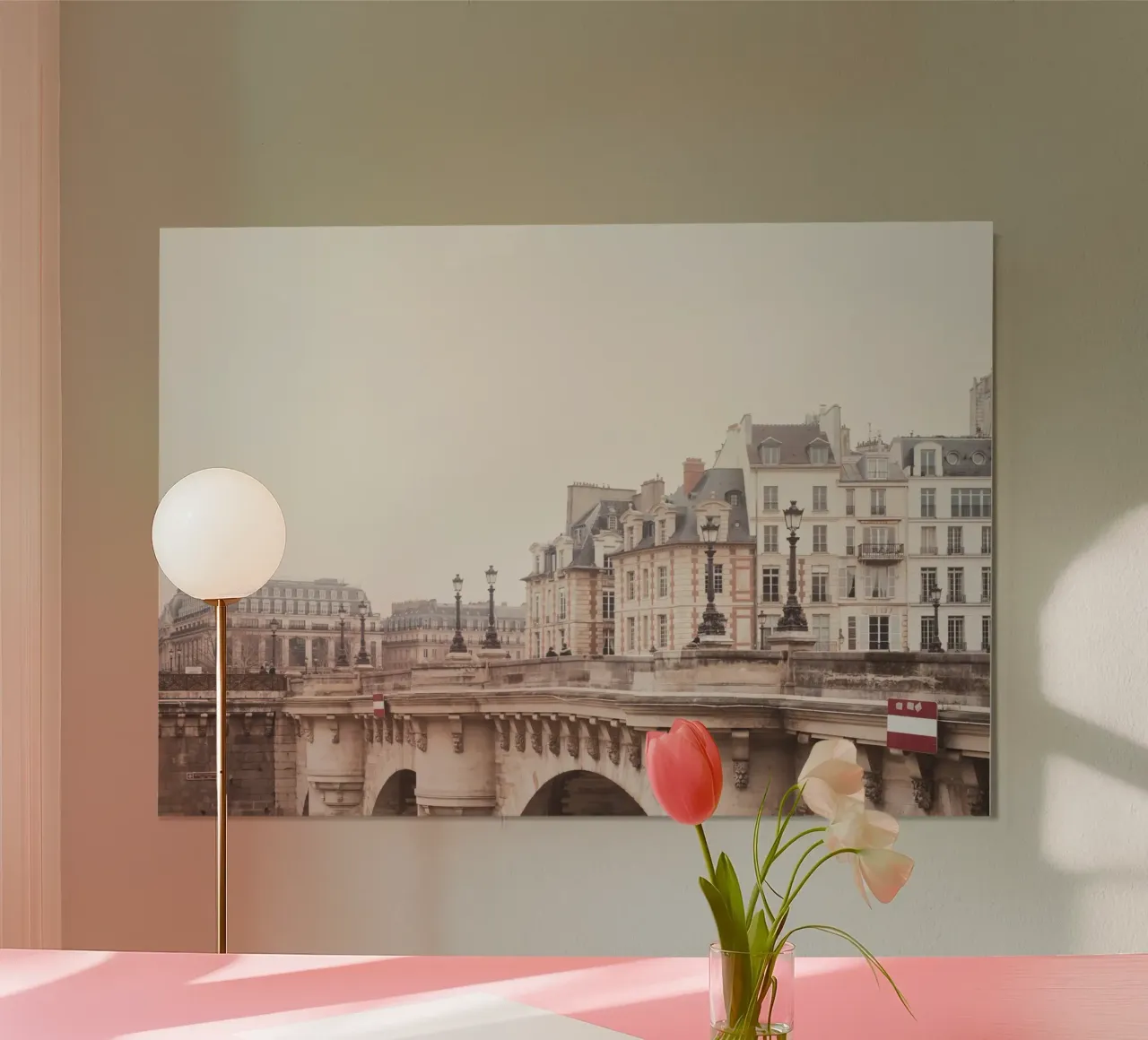 Paris Bridge poster con telaio in plastica da GraceDigitalArtCo