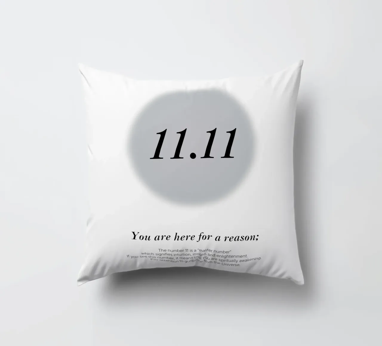 11.11 hour mirror message from the universe decorative cushion by morphinaeblue