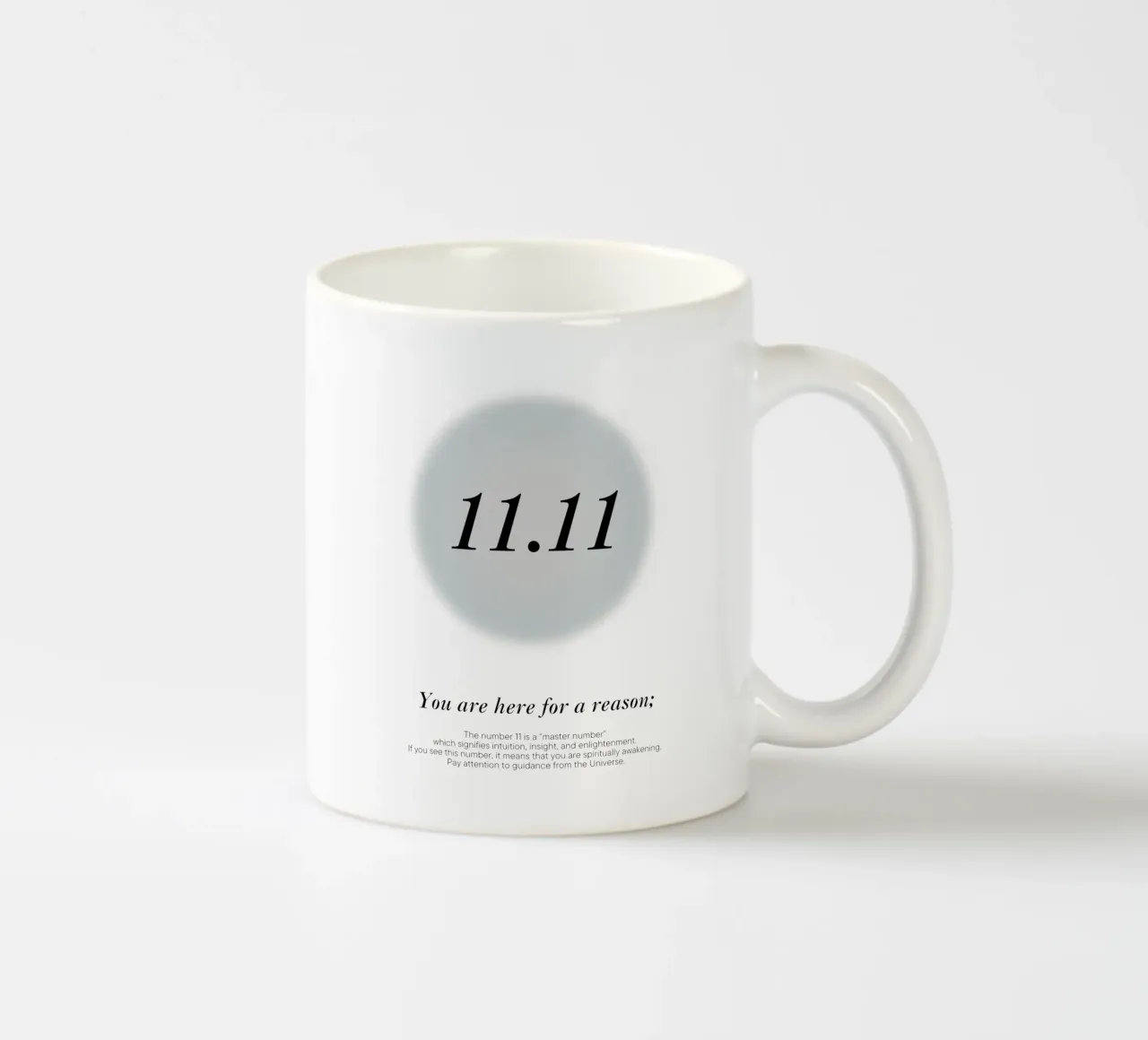 11.11 hour mirror message from the universe ceramic mug by morphinaeblue