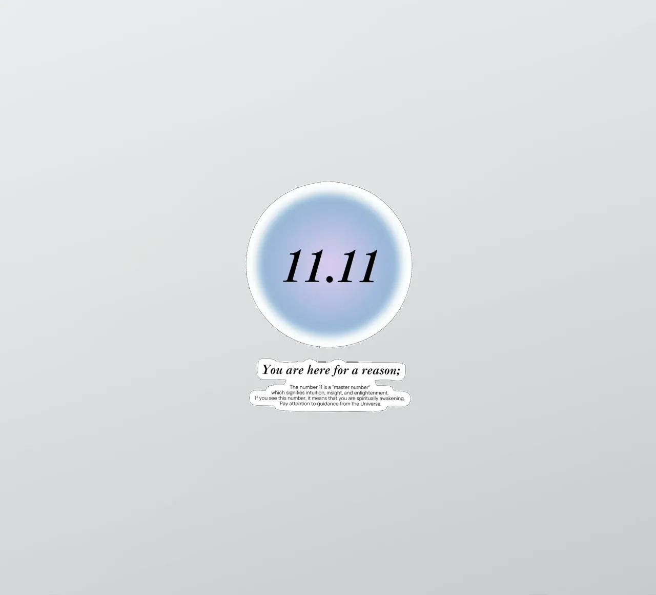 11.11 hour mirror message from the universe sticker by morphinaeblue