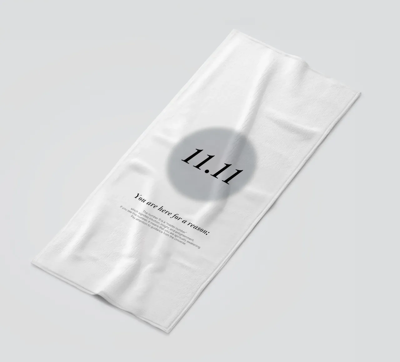 11.11 hour mirror message from the universe beach towel by morphinaeblue
