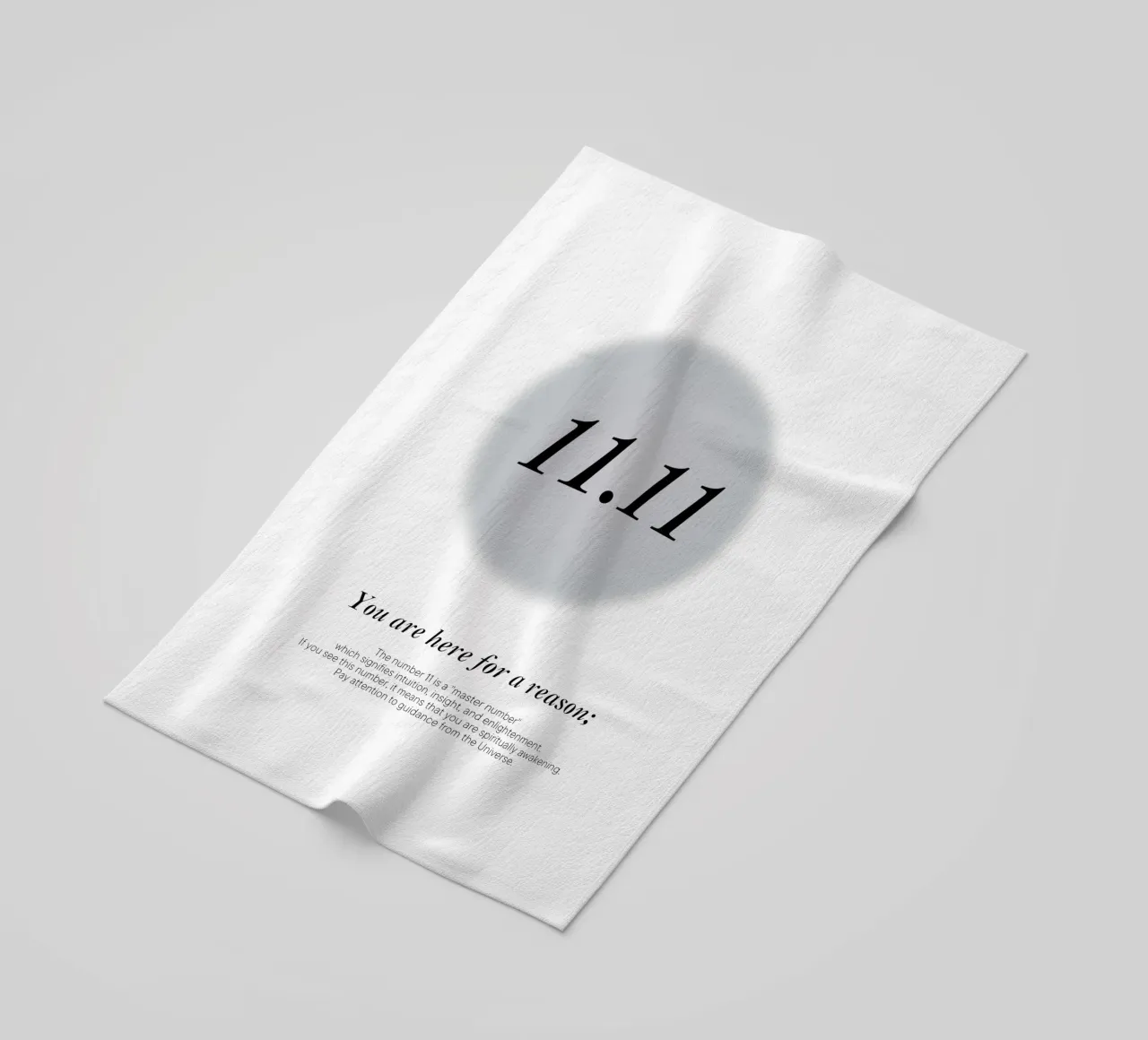 11.11 hour mirror message from the universe beach towel by morphinaeblue