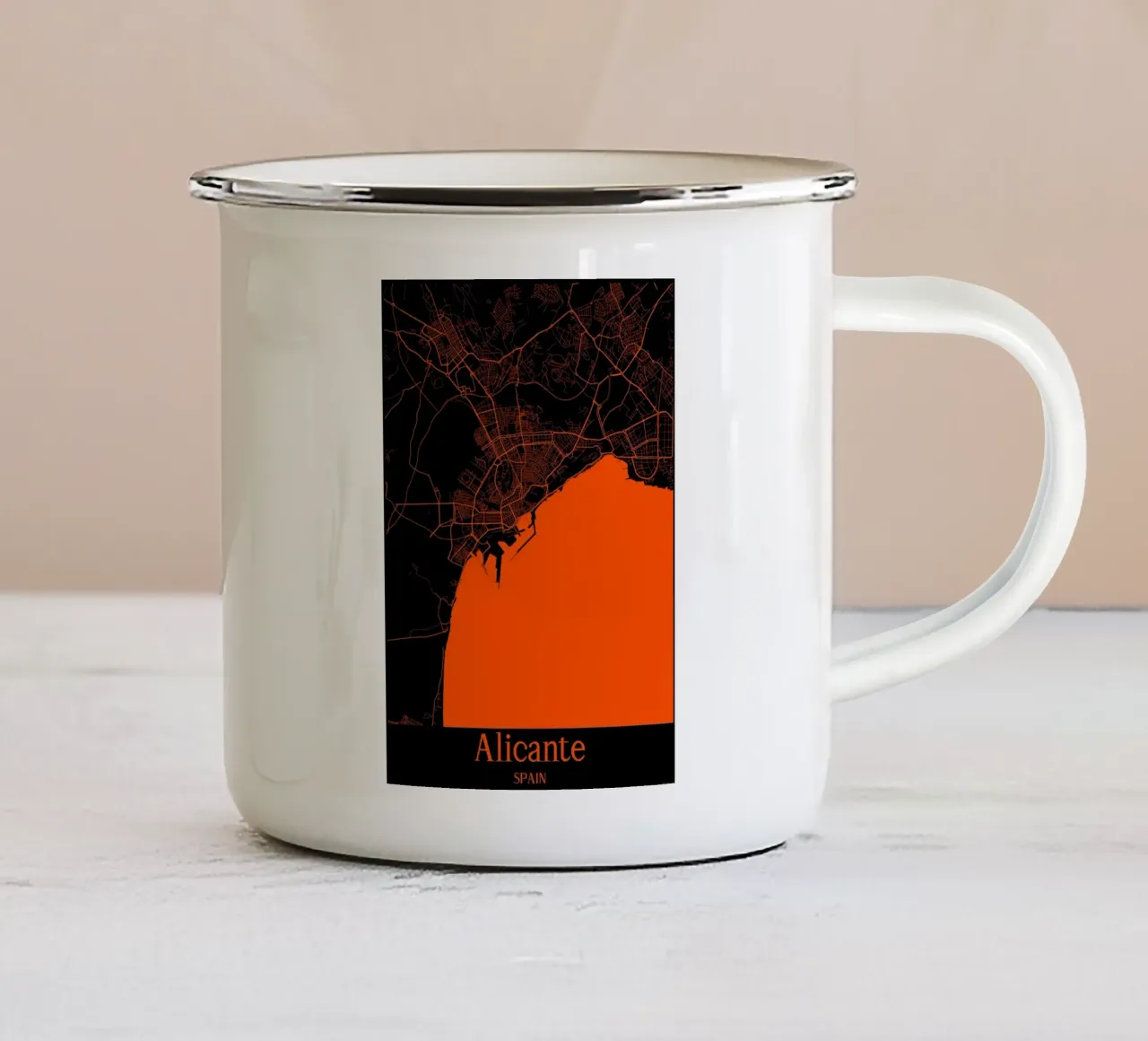 Alicante tazza in smalto da MiMap
