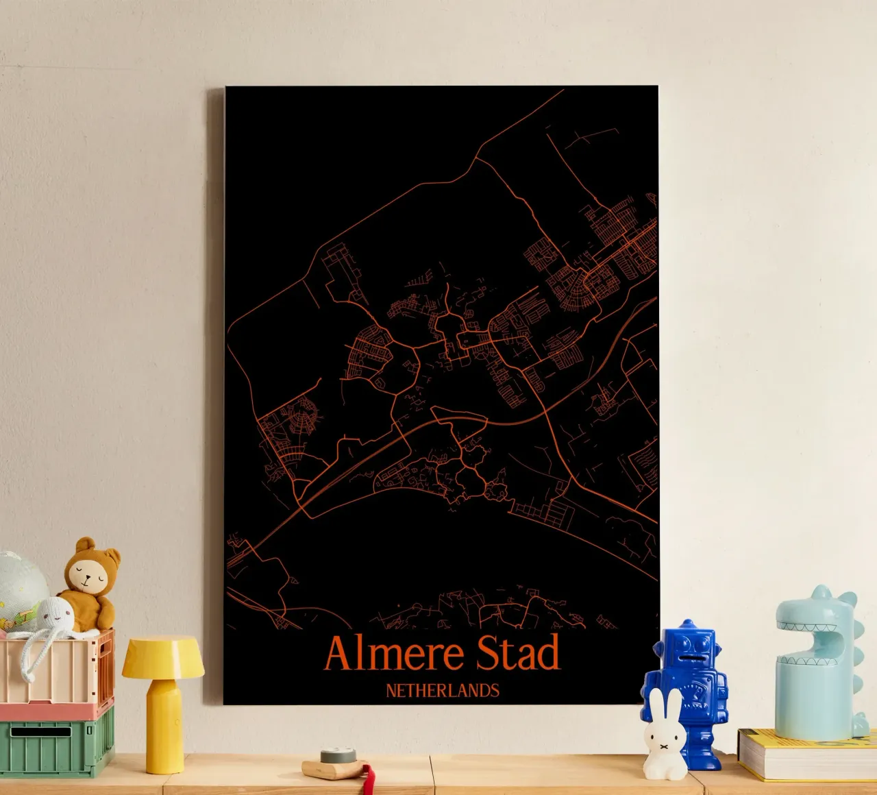Almere Stad tela con Cornice a cassetta da MiMap