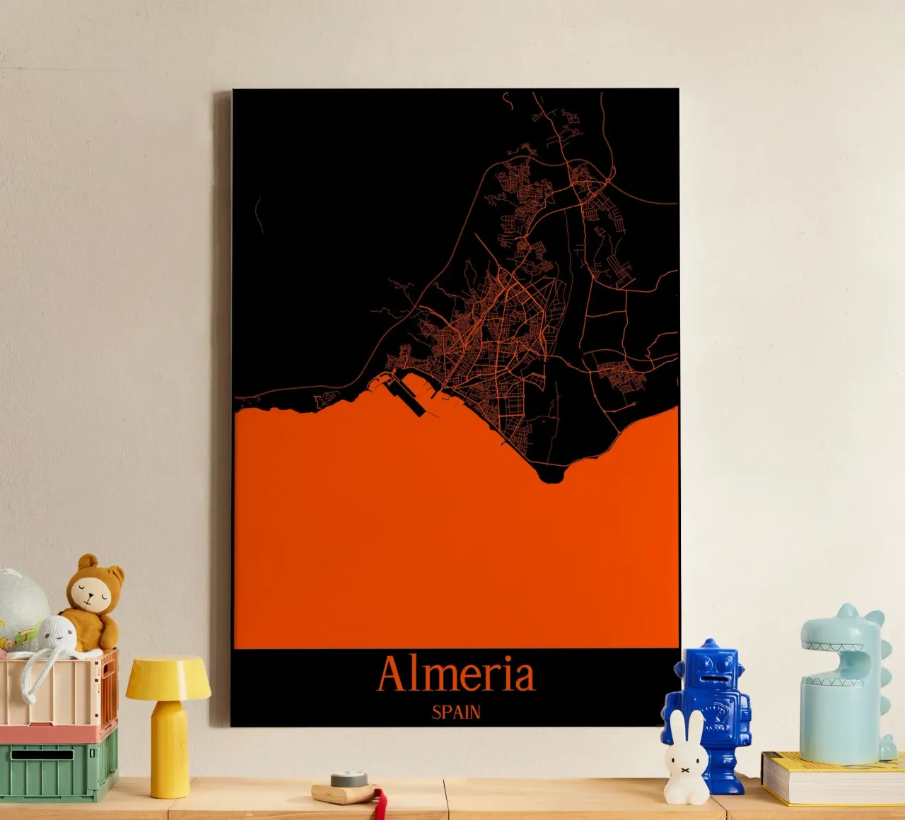 Almeria tela con Cornice a cassetta da MiMap