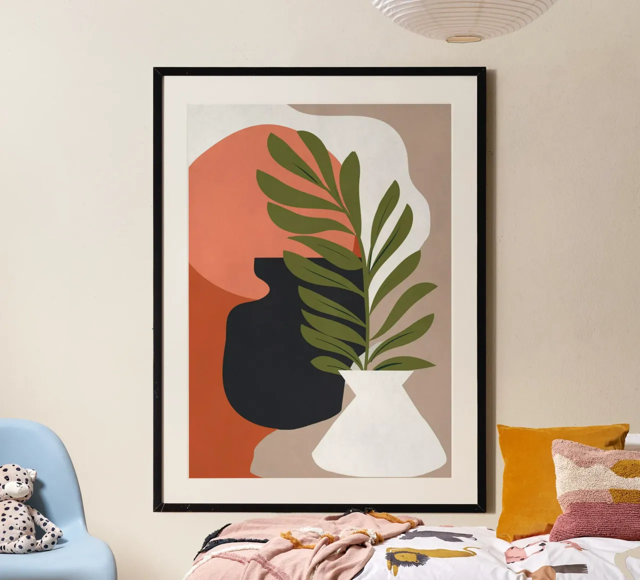Arte astratta 40a poster con telaio in alluminio da ThingDesign
