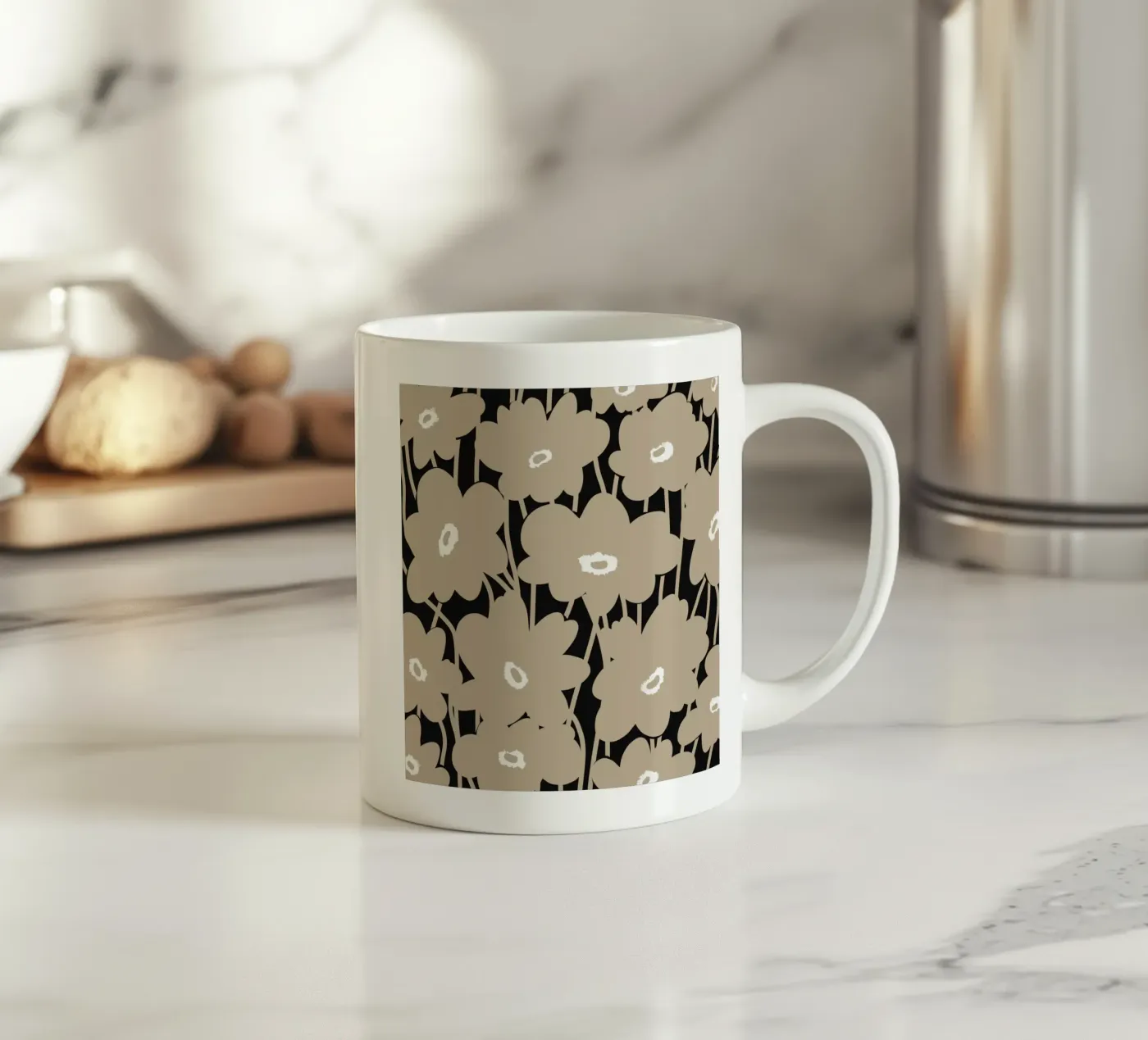 Botanical pattern 10 ceramic mug by Little Dean