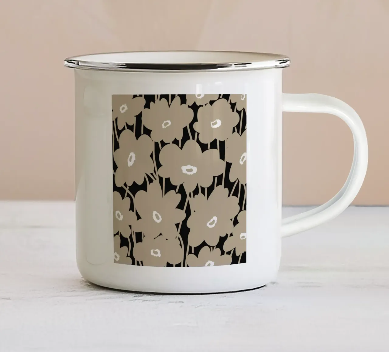 Motivo botanico 10 tazza in smalto da Little Dean