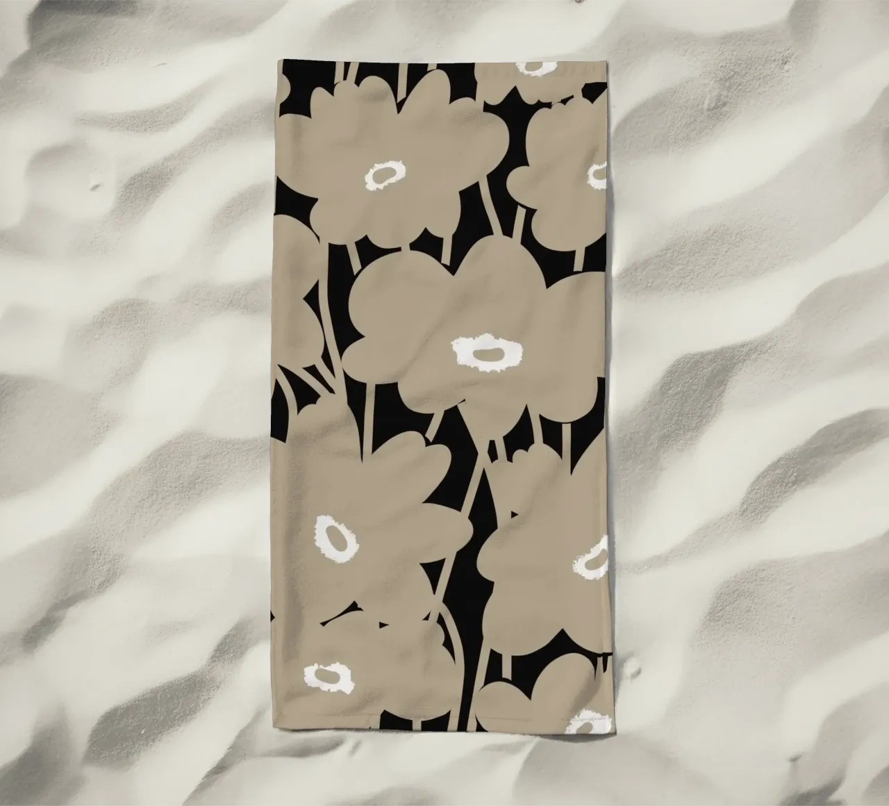 Botanisch patroon 10 strandhanddoek van Little Dean