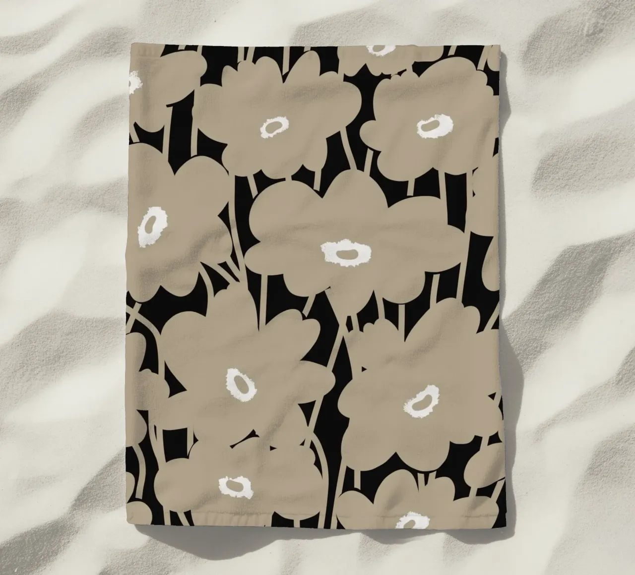 Botanisch patroon 10 strandhanddoek van Little Dean