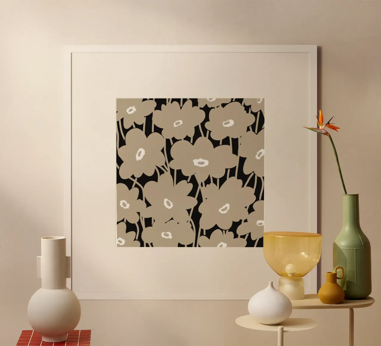 Botanical pattern 10 poster van Little Dean