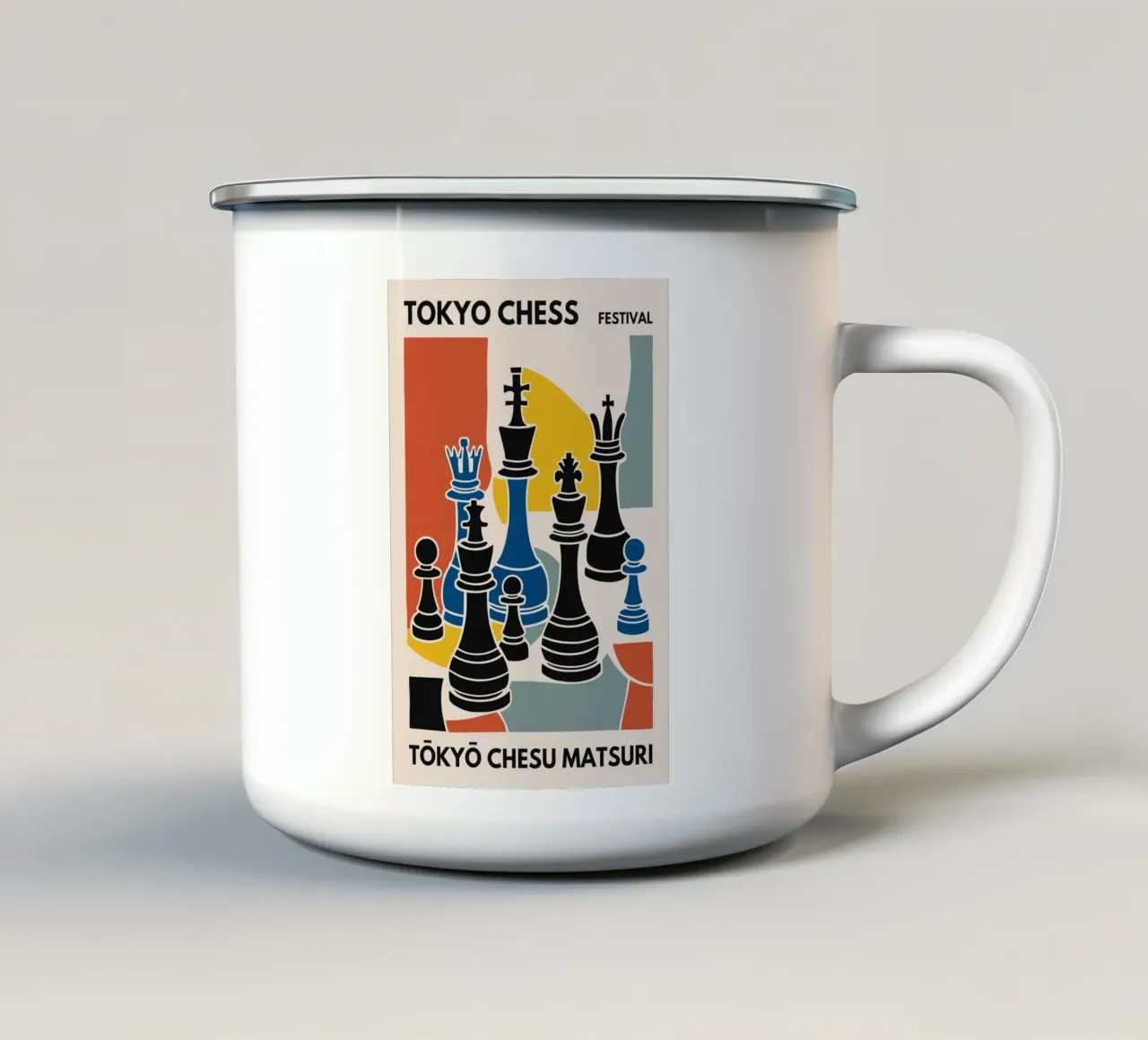 Tokyo Chess Fest tazza in smalto da cosmos studio
