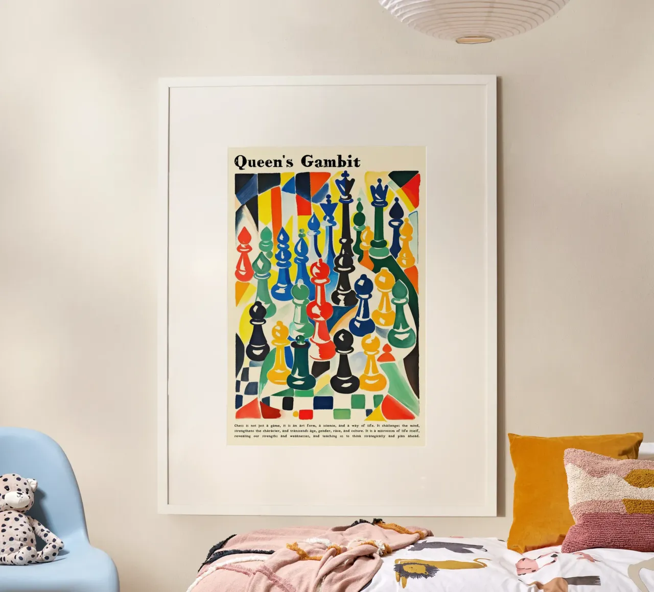 Gioco d'azzardo della regina poster con telaio in plastica da cosmos studio