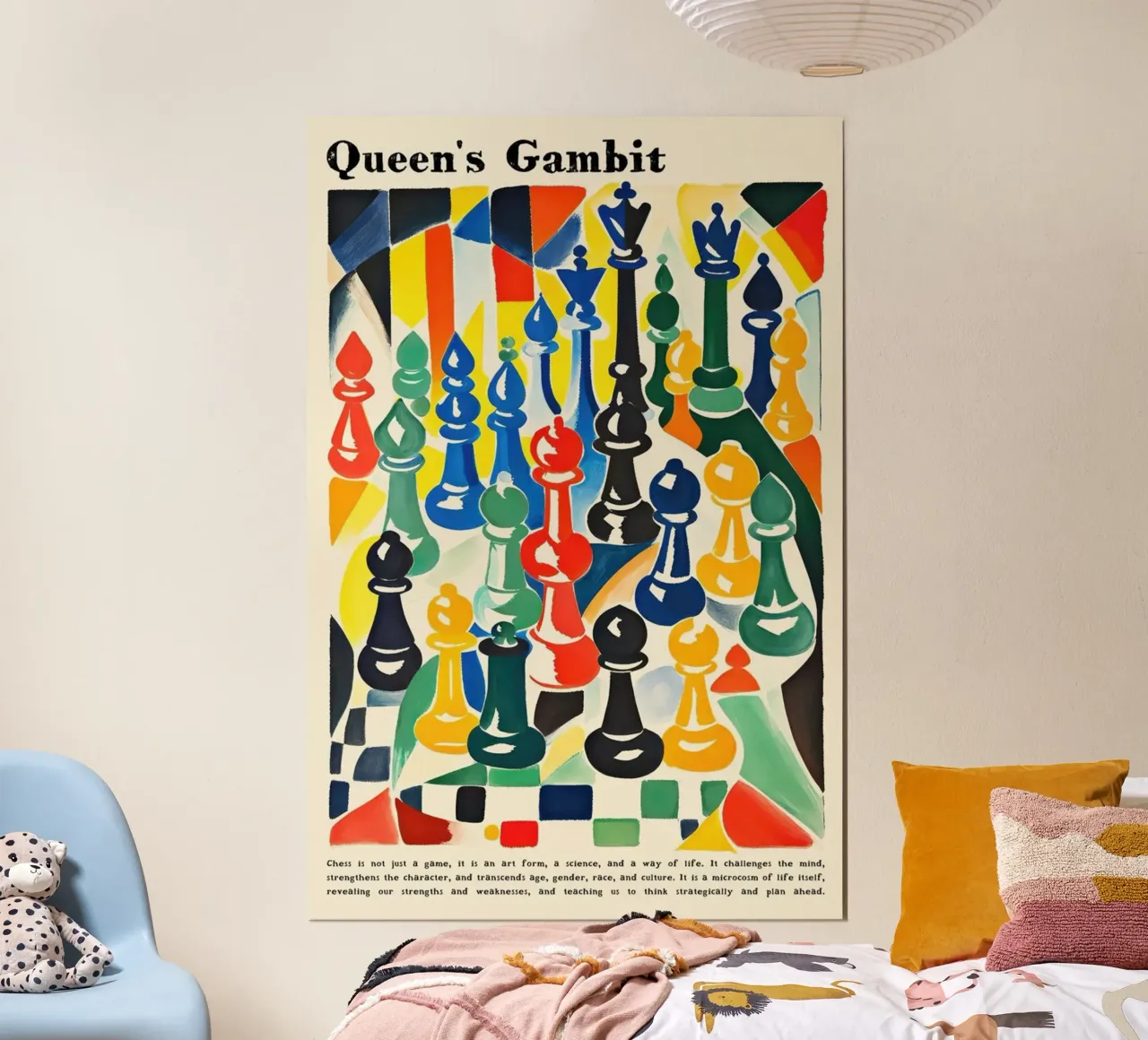 Gioco d'azzardo della regina poster con telaio in plastica da cosmos studio