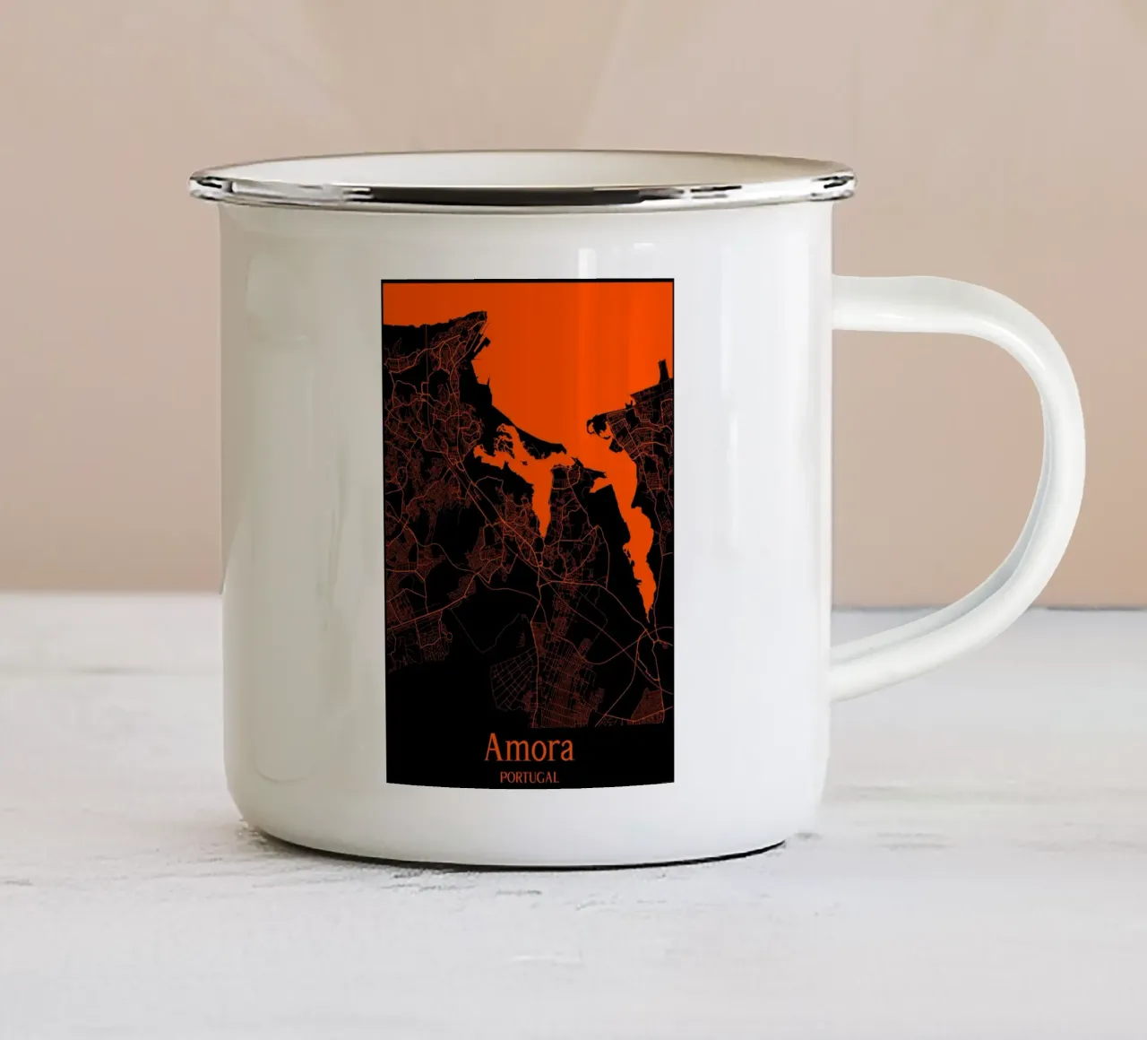 Amora tazza in smalto da MiMap