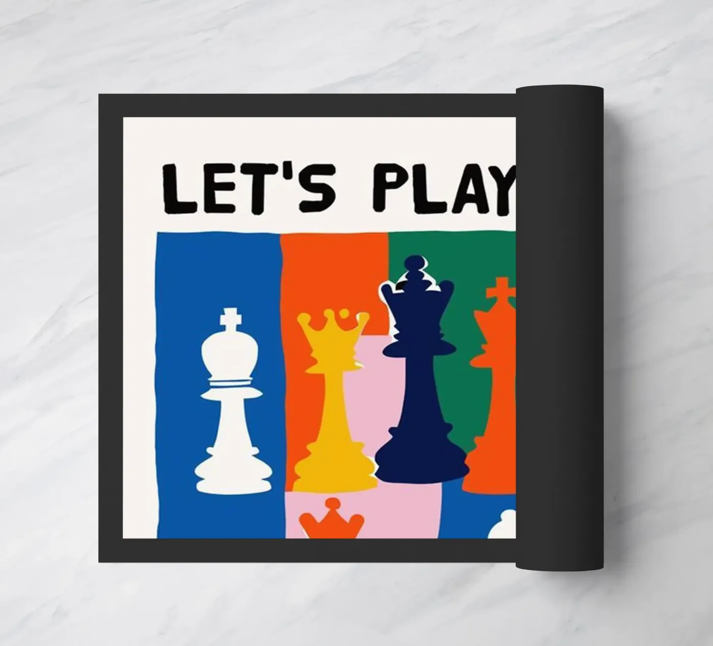 Lets Play Chess doormat by cosmos studio